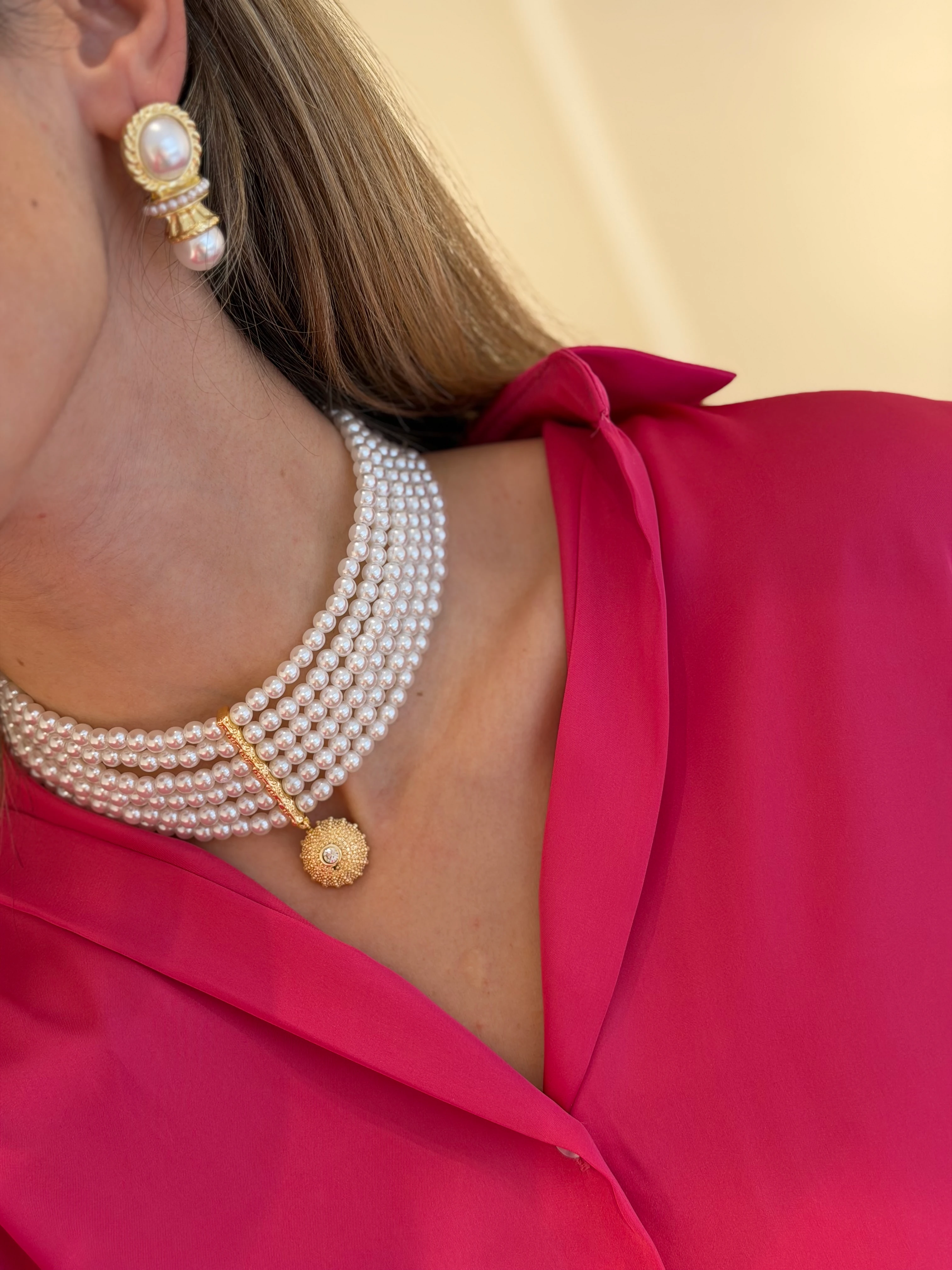 İnci Gold Detay İnci Tasma Kolye