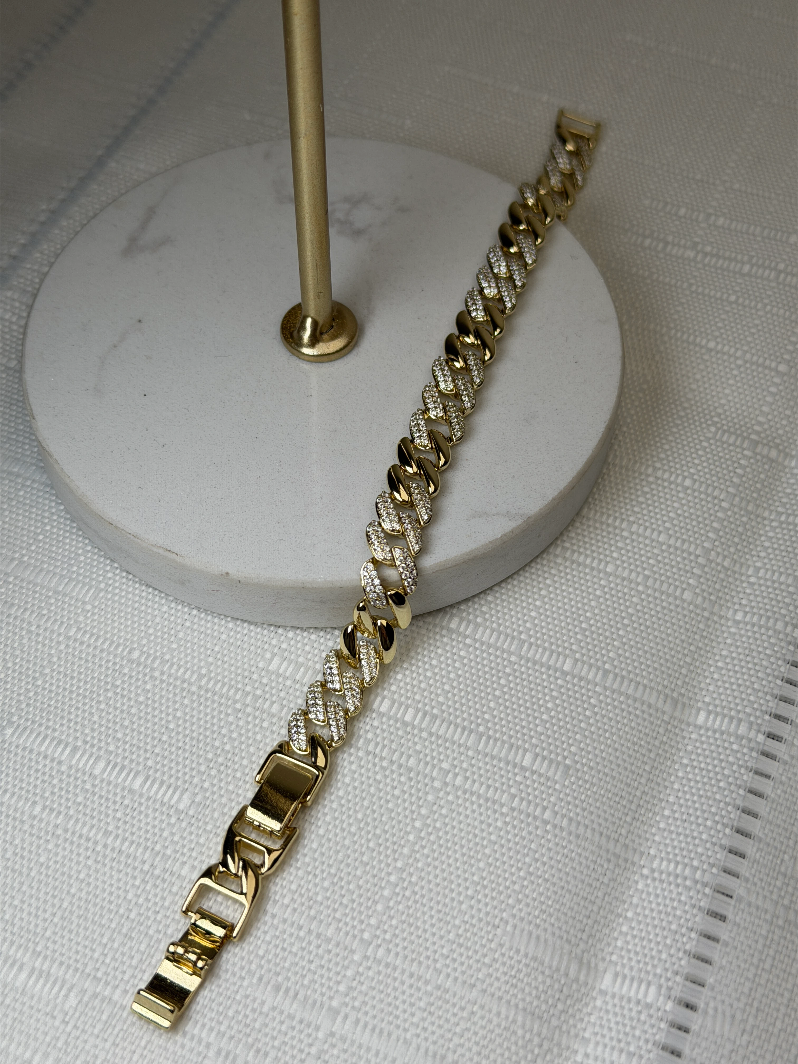 Xuping 14k Zirkon Taş İnce Gurmet Bileklik