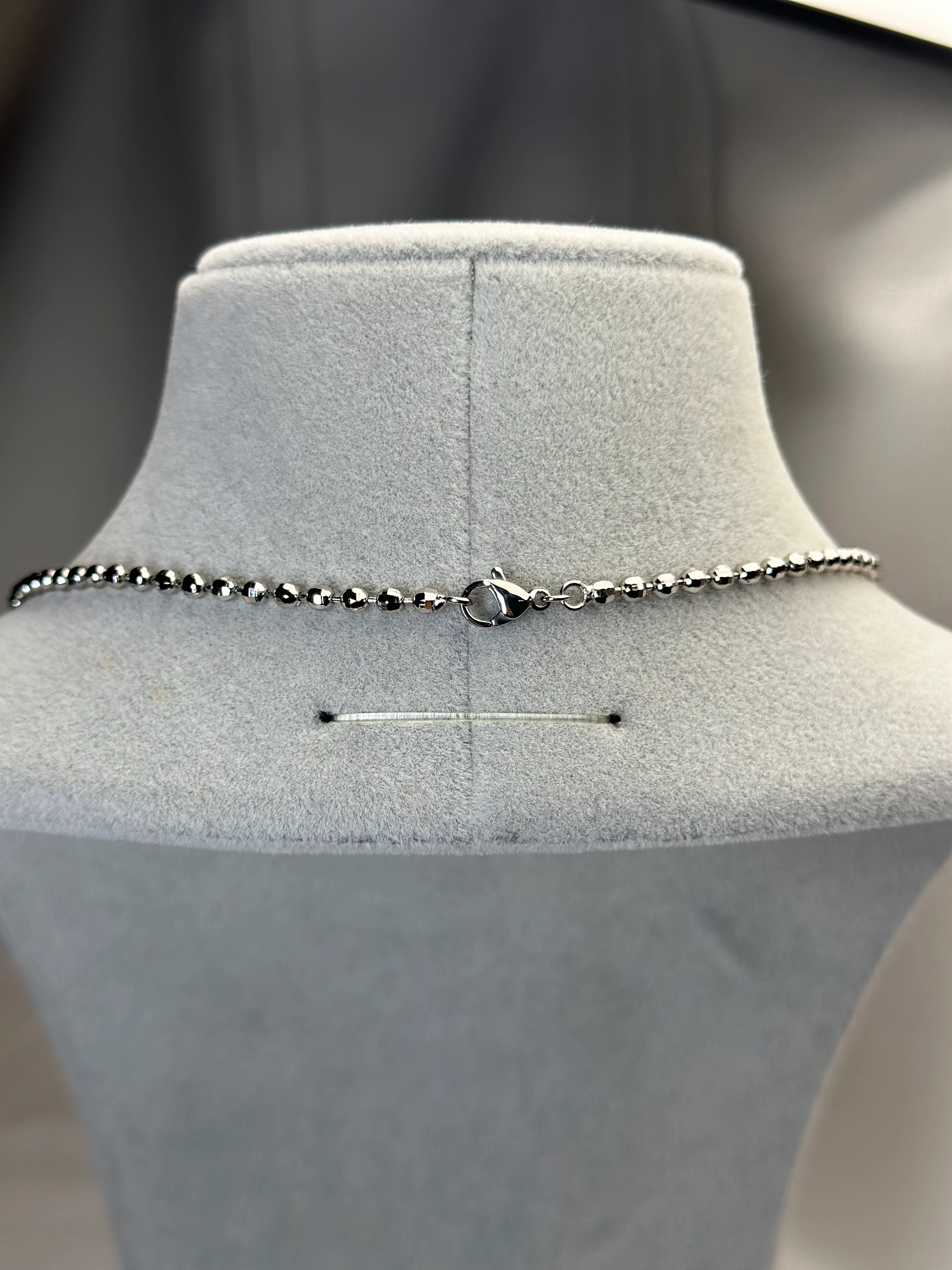 Xuping Gümüş Renk Top Zincir Kolye 60cm