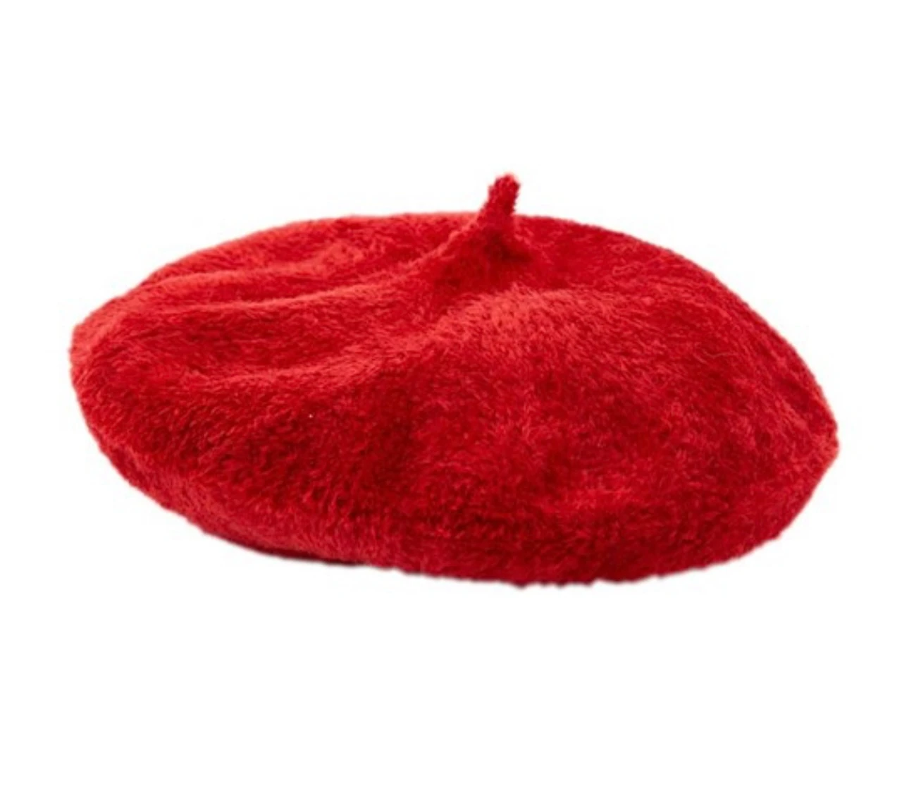 Kırmızı Havlu Kumaş Ressam Bere