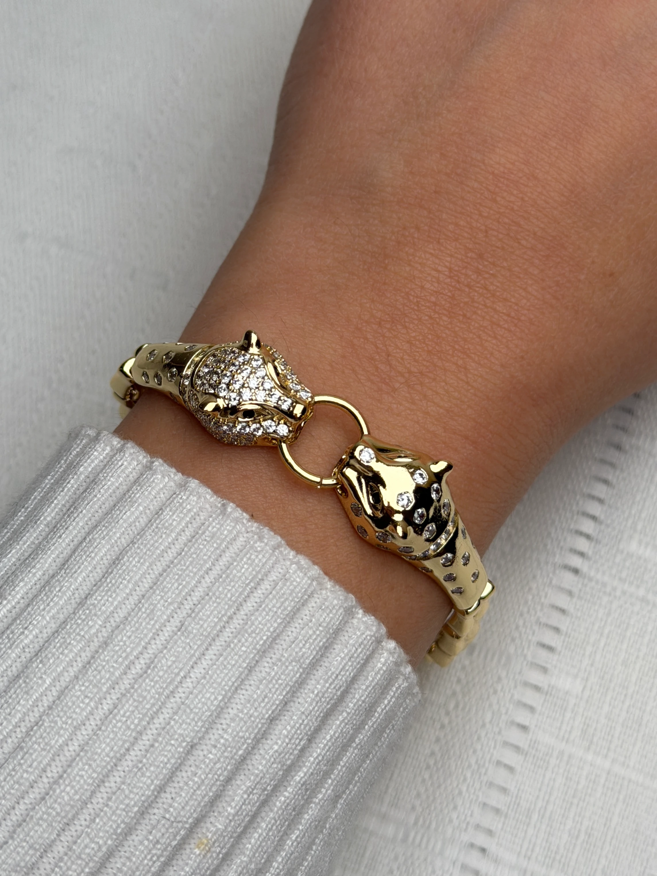 Xuping 14k Zirkon Taşlı Kaplan Bileklik