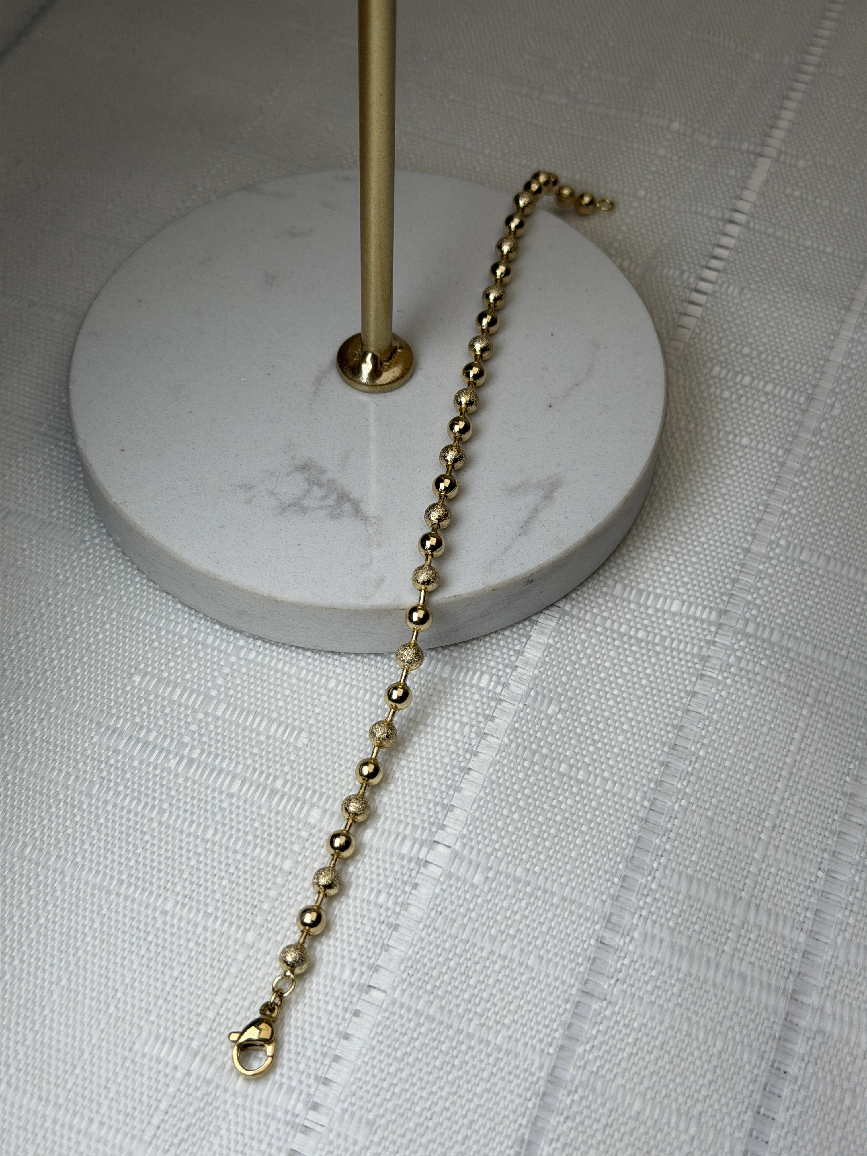 Xuping 14k Mat Detay Top Zincir Bileklik