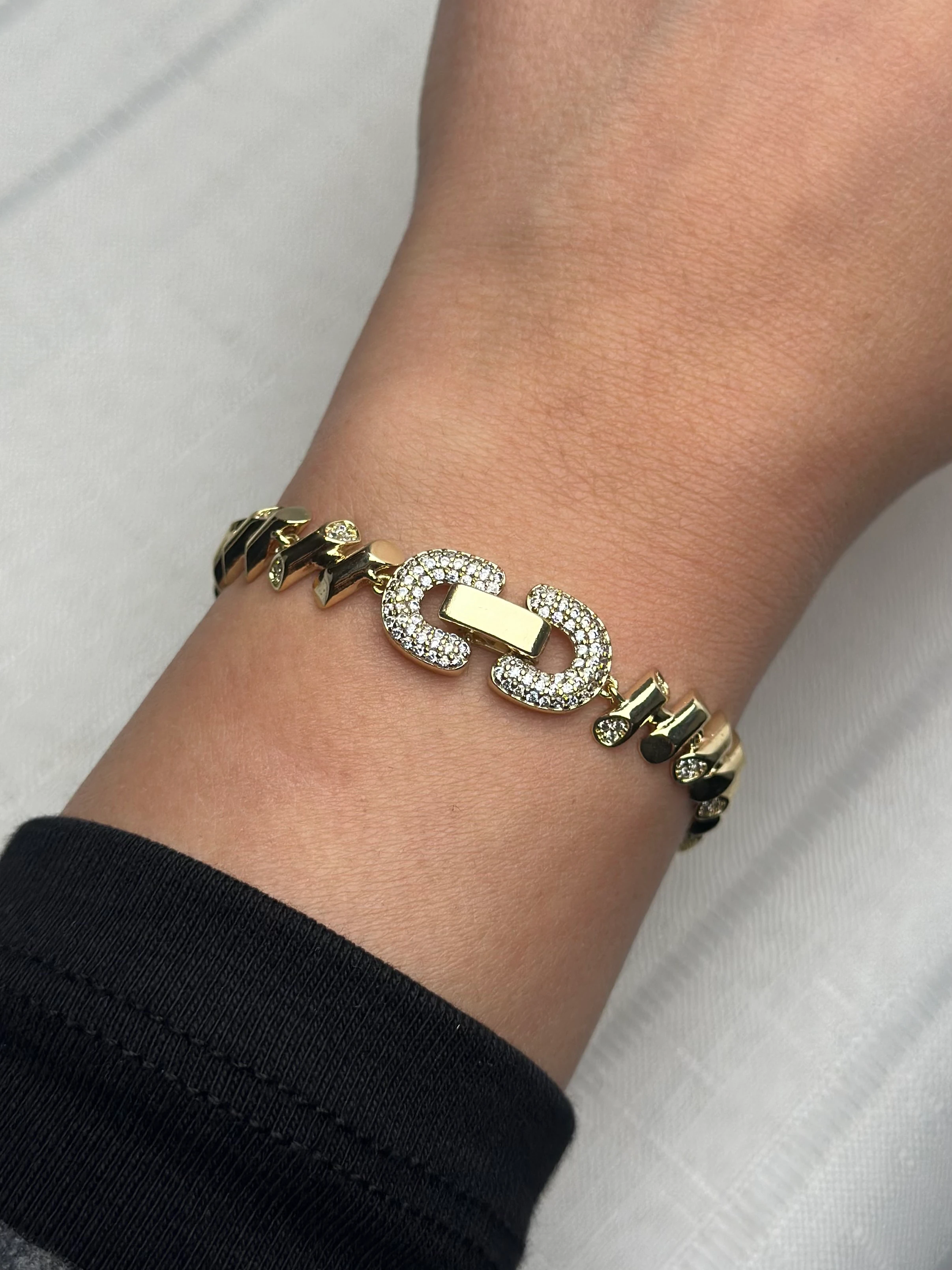 Xuping 14k Zirkon Taş Çubuk Bileklik