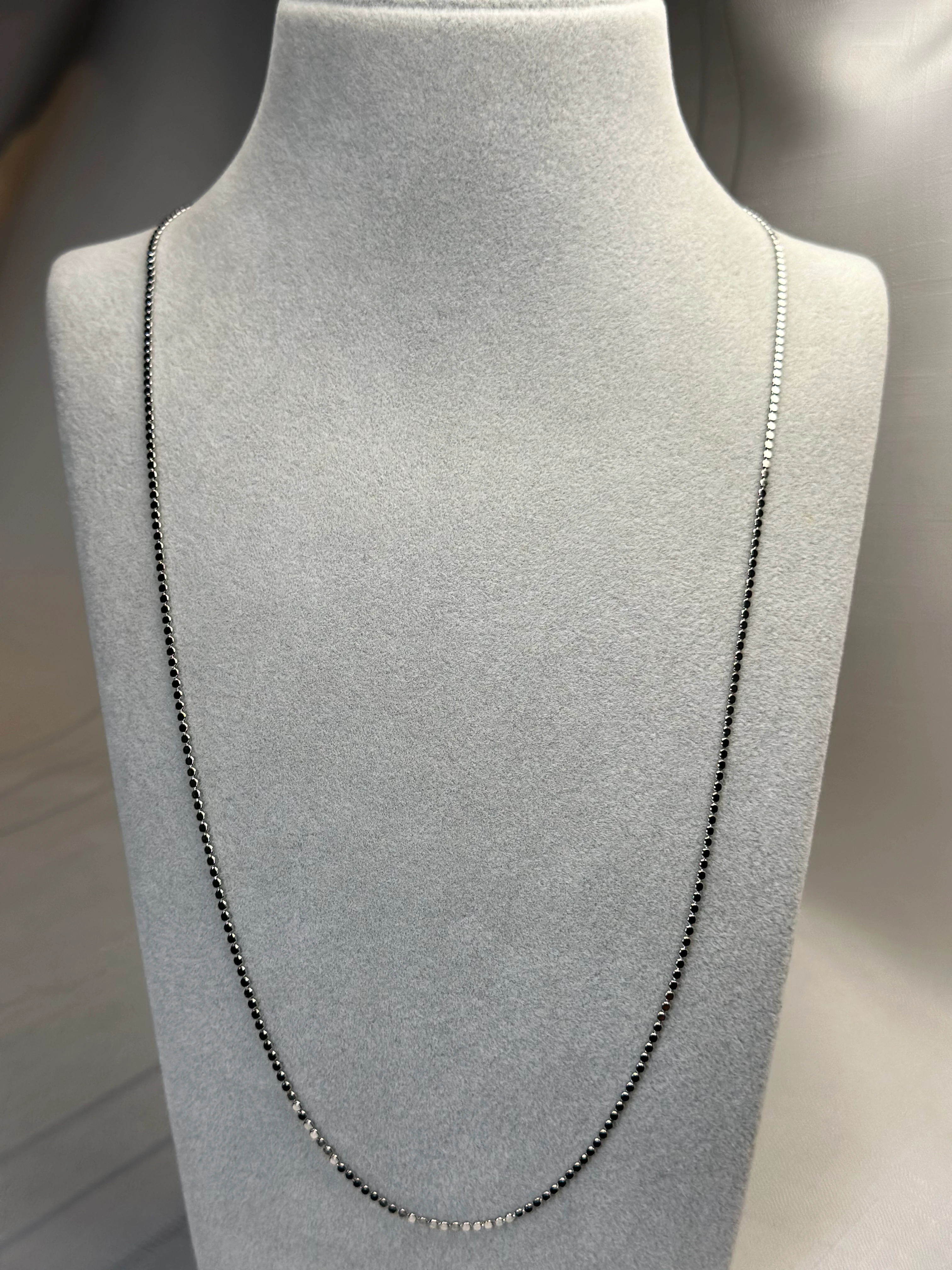 Xuping Gümüş Renk İnce Ezme Zincir Kolye 60cm