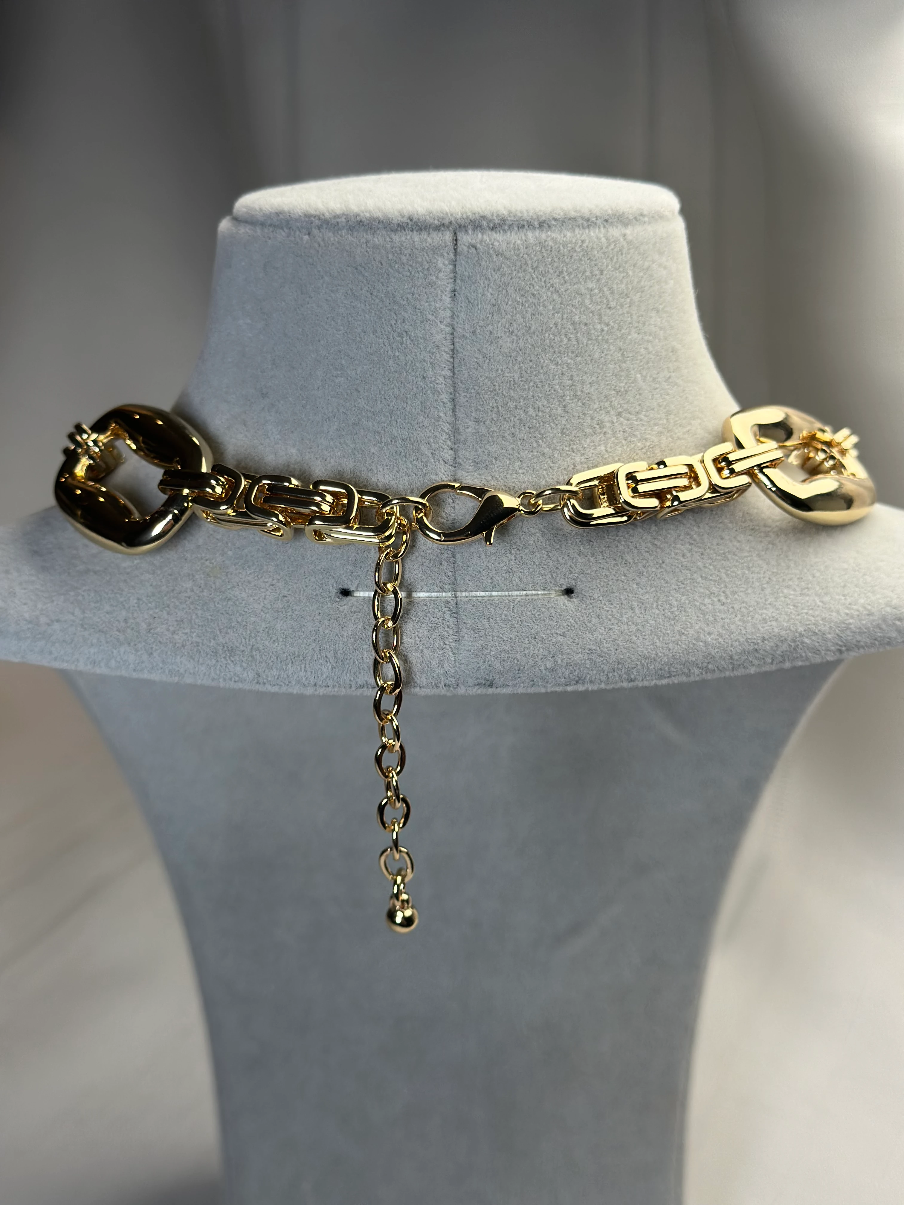 Özel Seri Gold Renk Kalın Mix Kolye