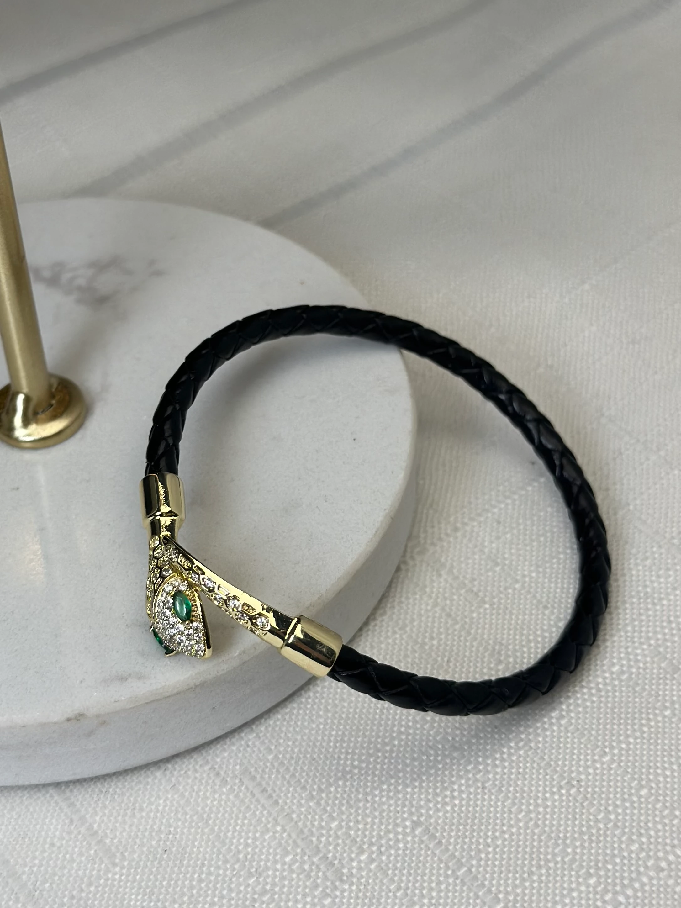 Özel Seri Deri Kordon Yılan Bilezik 