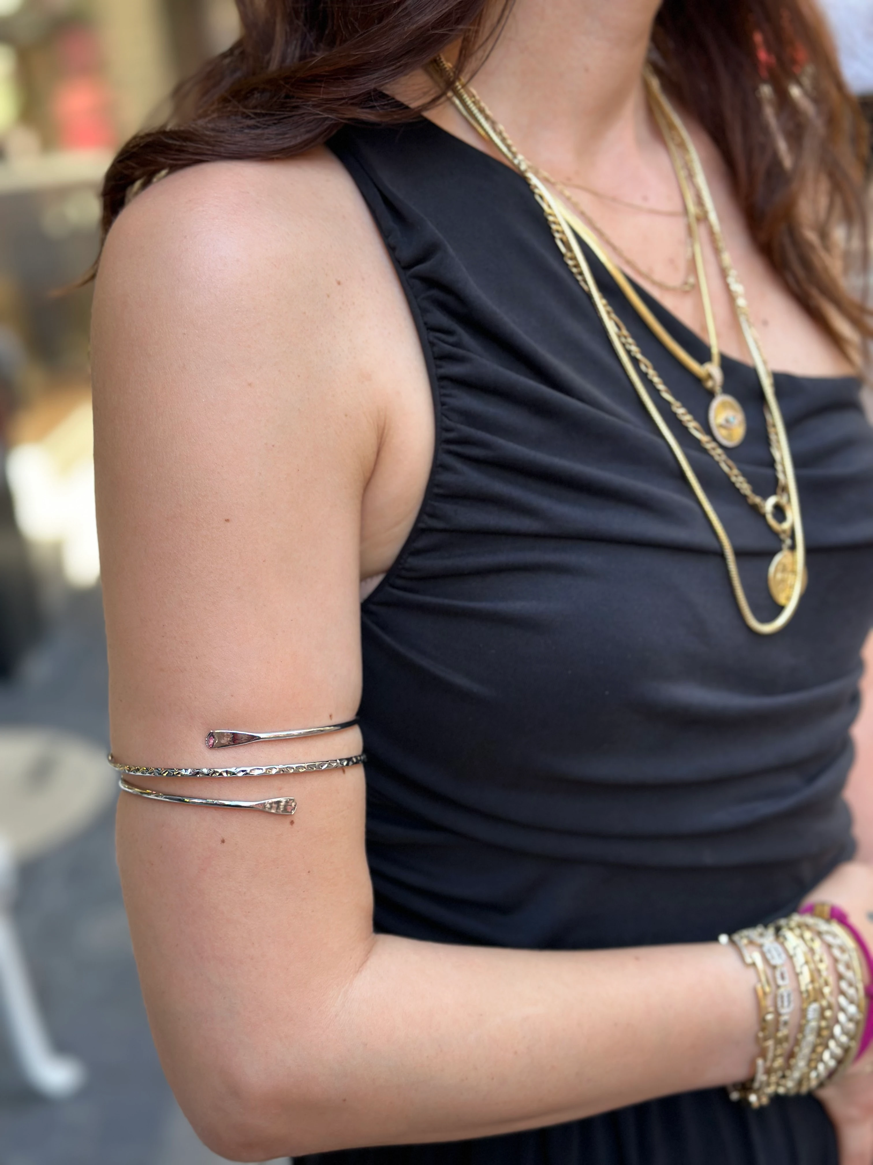 Gümüş Renk Üçlü Görünüm Pazu Bilekliği