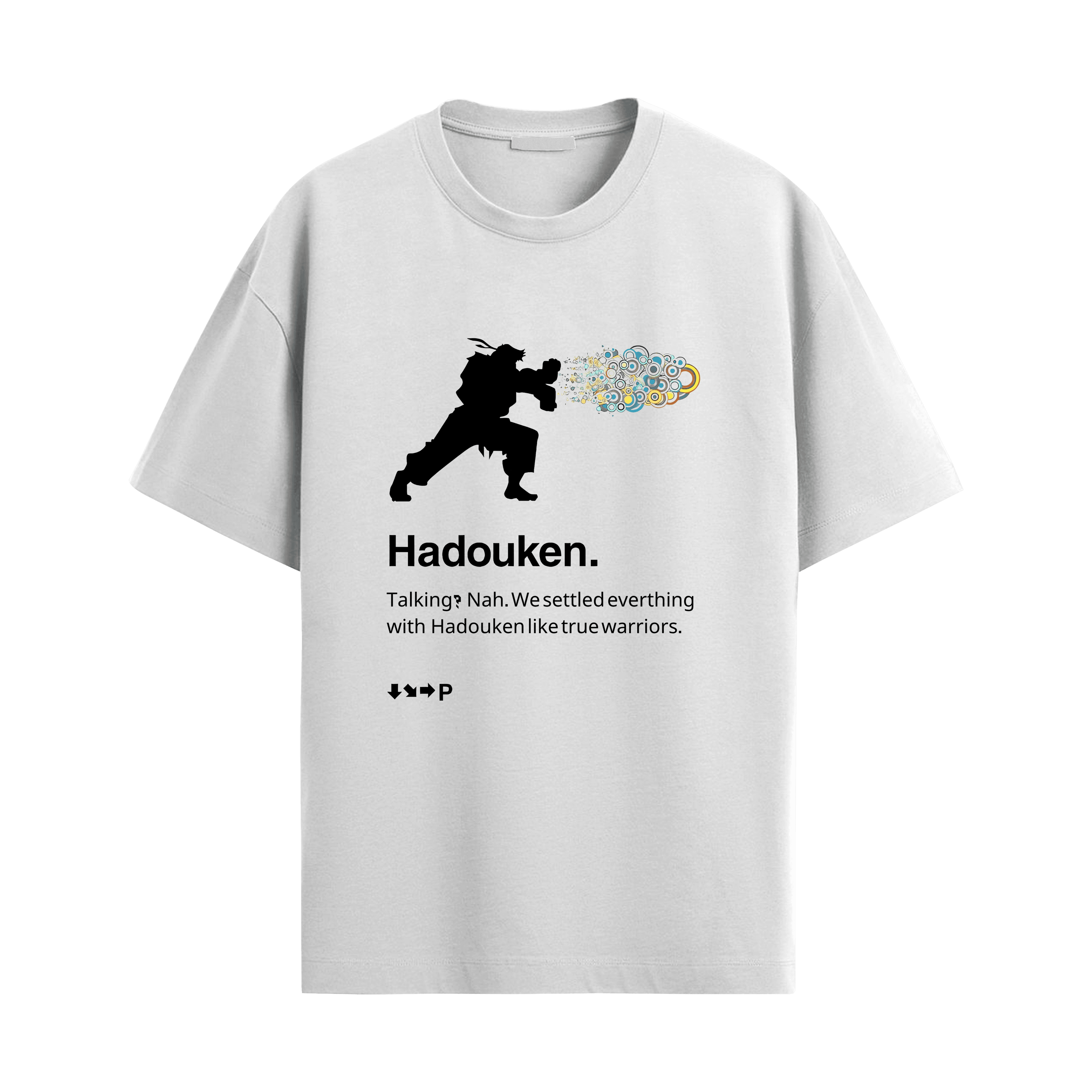 Street Fighter Hadouken Tasarım Tişört