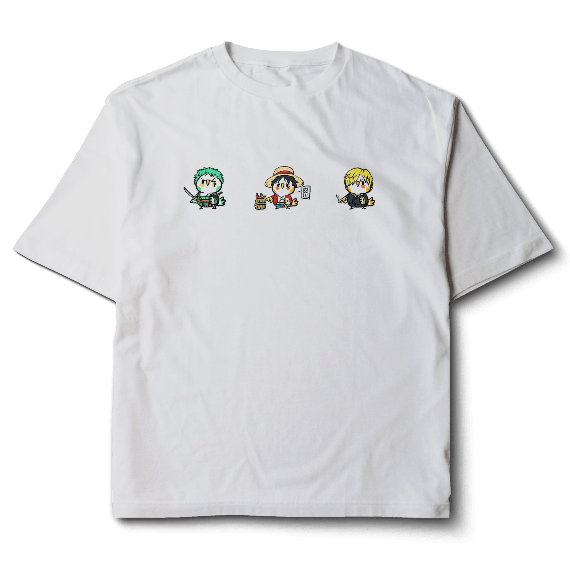 One Piece Luffy Zoro Sanji Birds Tasarım Tişört