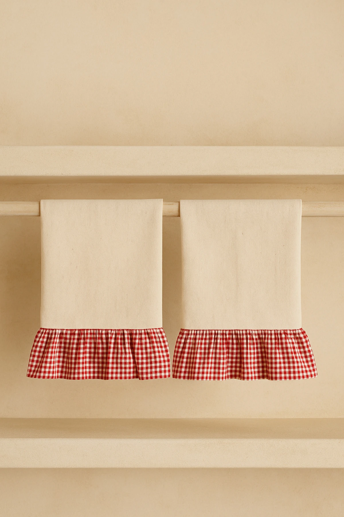 2’li Keten Mutfak Havlusu / Kurulama Bezi | 45x60 cm - bordo