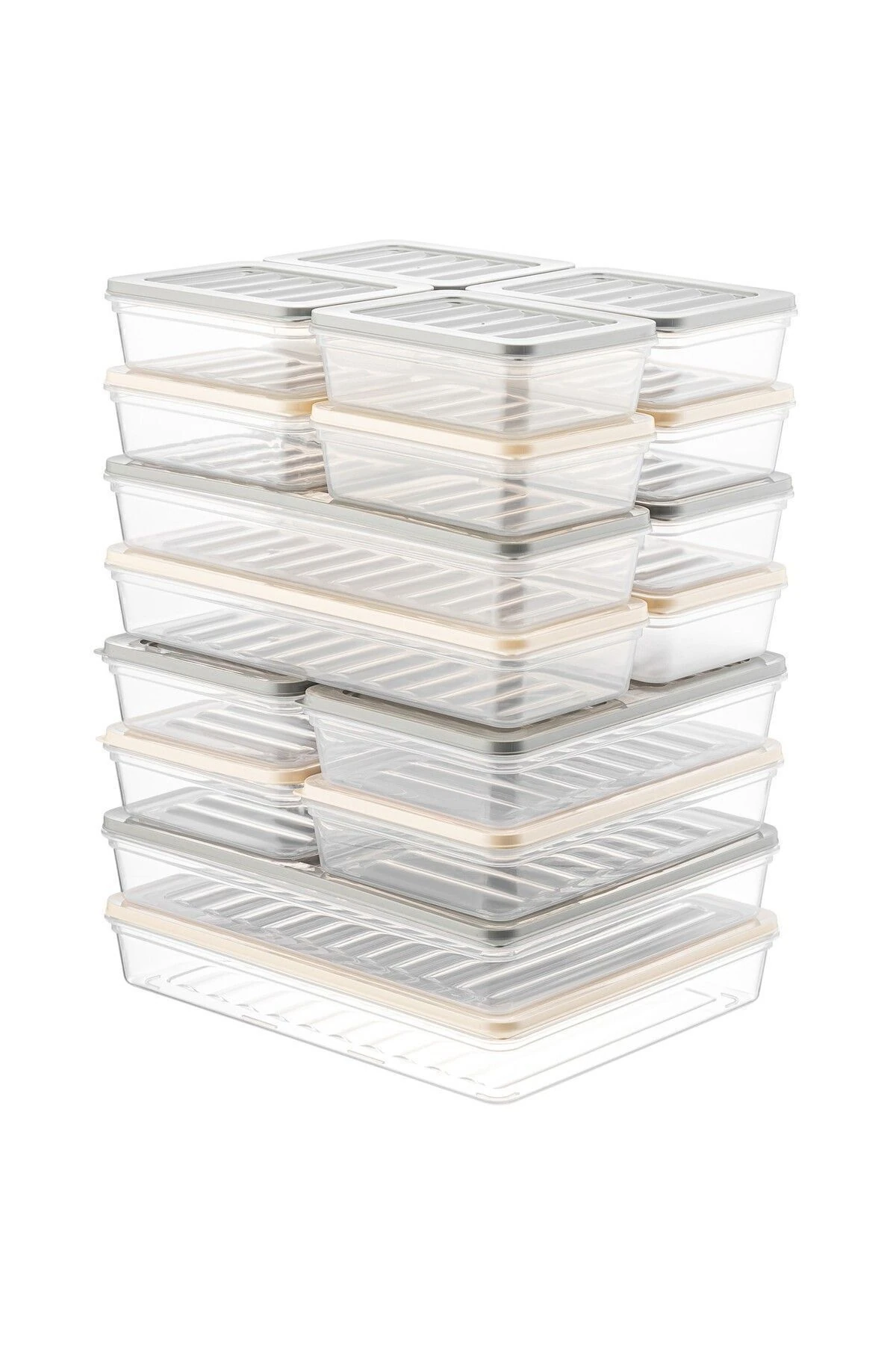 18 Parça Buzdolabı Düzenleyici Buzluk Ve Mikrodalga Saklama Kabı