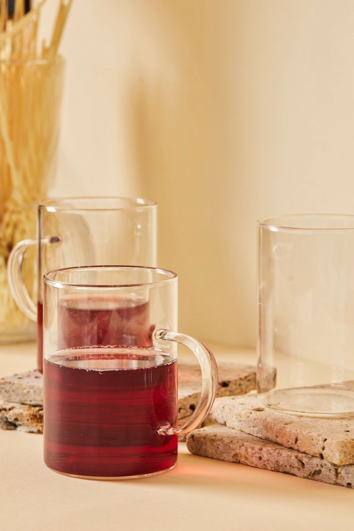 3'lü Borosilikat Isıya Dayanıklı Termısıl Cam Kupa Bardak (3 X 200 Ml)