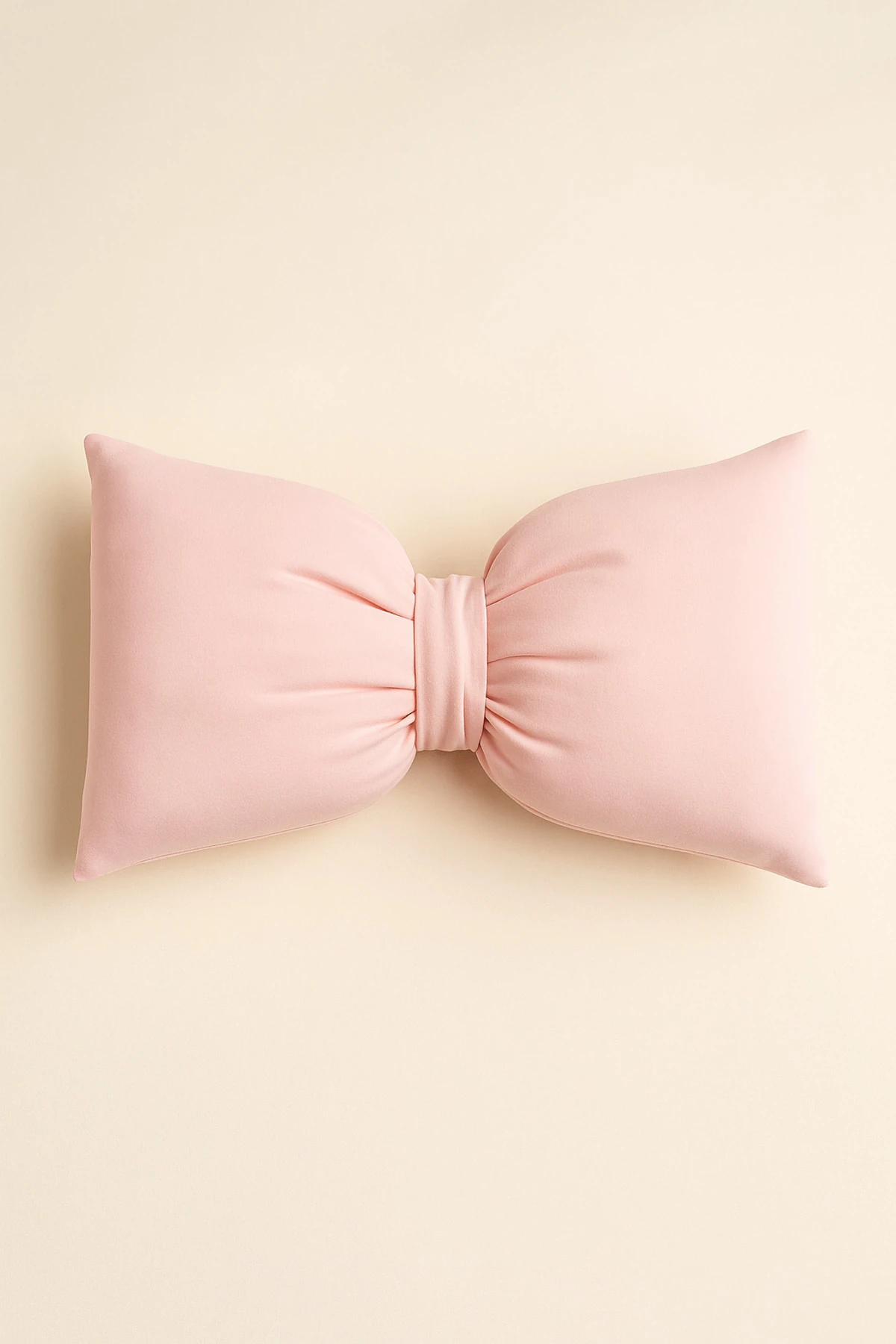 Fiyonklu Pembe Kırlent | Silikon Elyaf Dolgulu Dekoratif Yastık