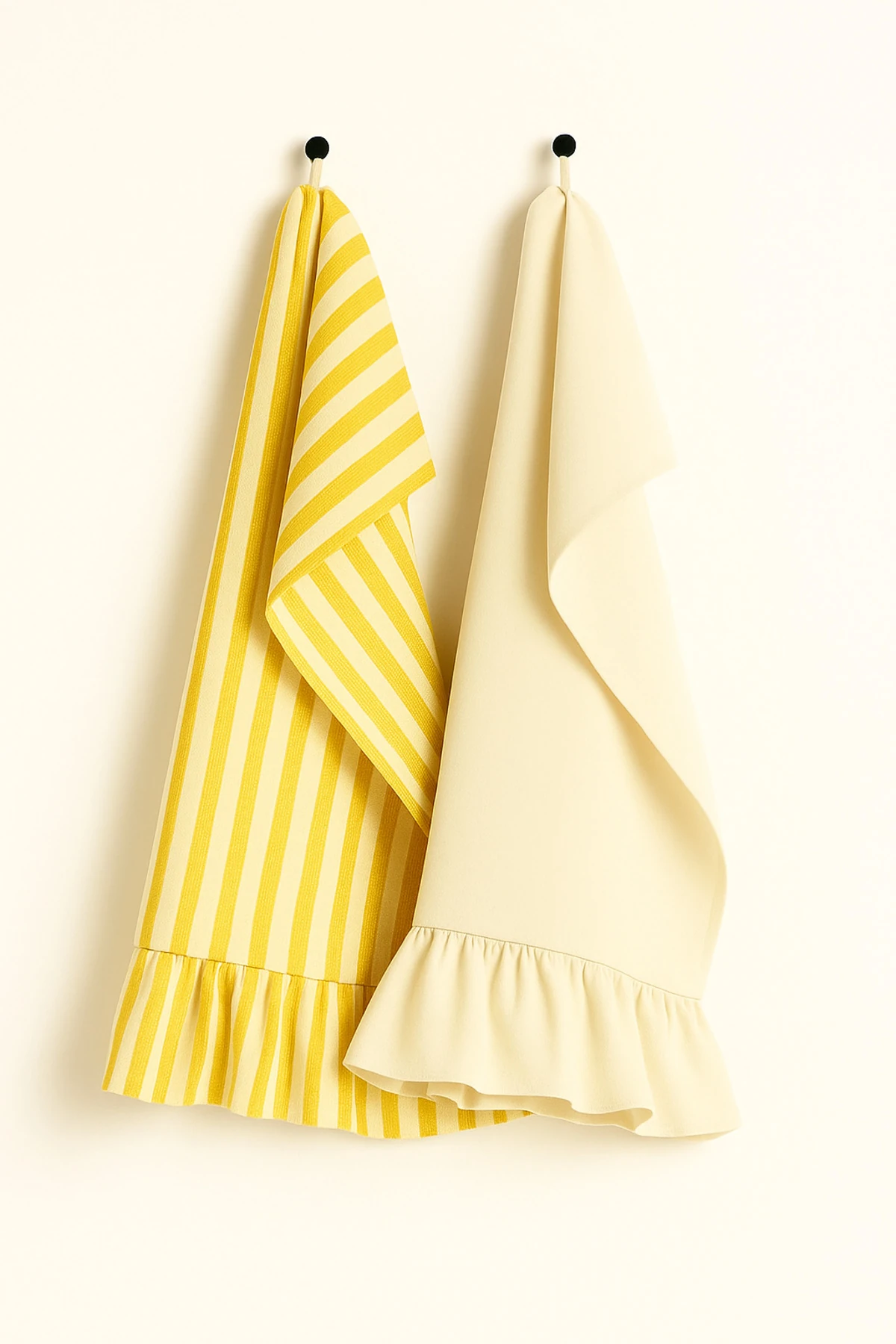 2’li Keten Mutfak Havlusu / Kurulama Bezi | 45x60 cm - sarı