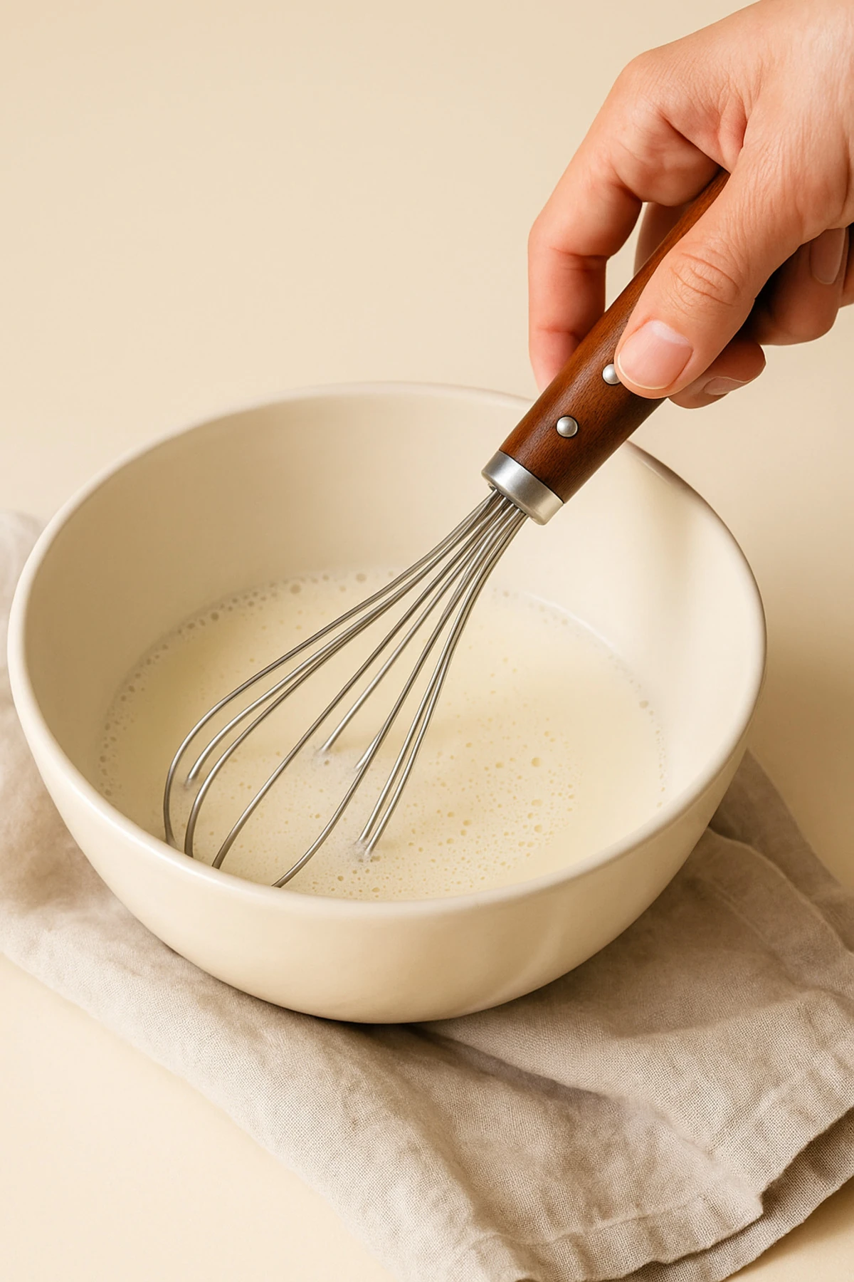 Akasya Saplı Paslanmaz Çırpıcı | 34 cm