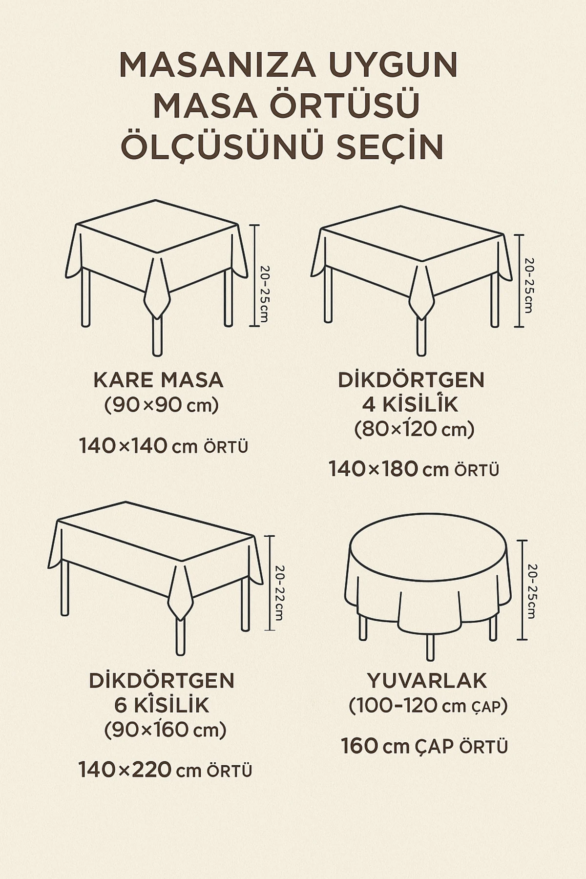 Dertsiz Duck Keten Masa Örtüsü | 4, 6 Kişilik ve Kare Masa Seçenekli