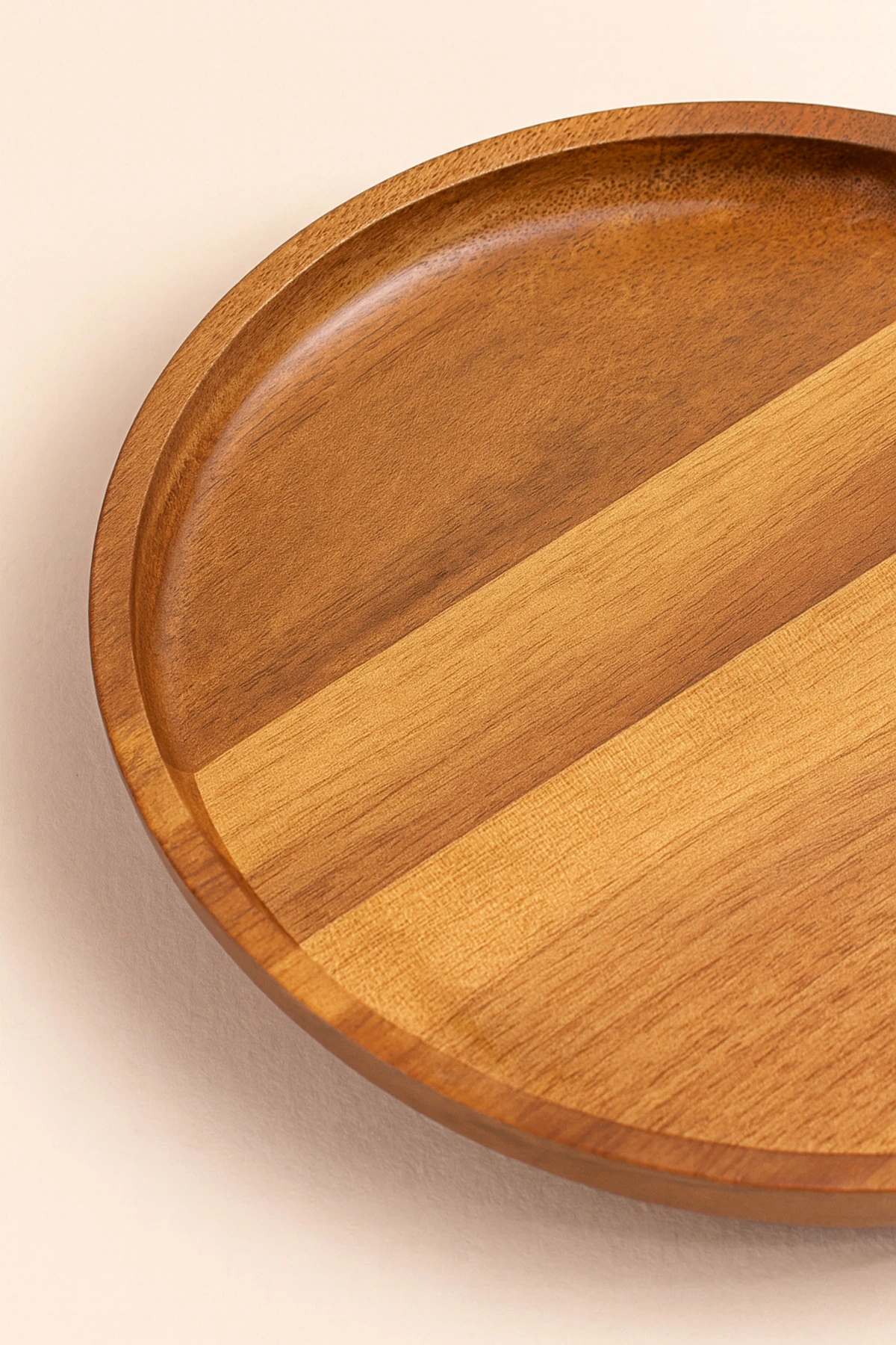 Akasya Ahşap Ayaklı Sunumluk | Doğal Ahşap Servis ve Dekor Tepsisi