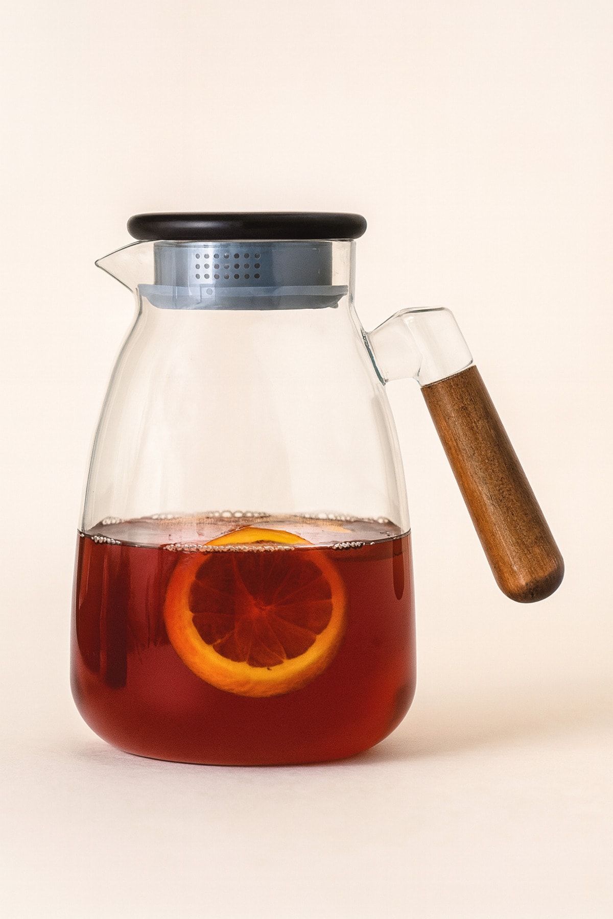 Isıya Dayanıklı Cam Sürahi 1800 ml – Akasya Saplı Şeffaf Sürahi