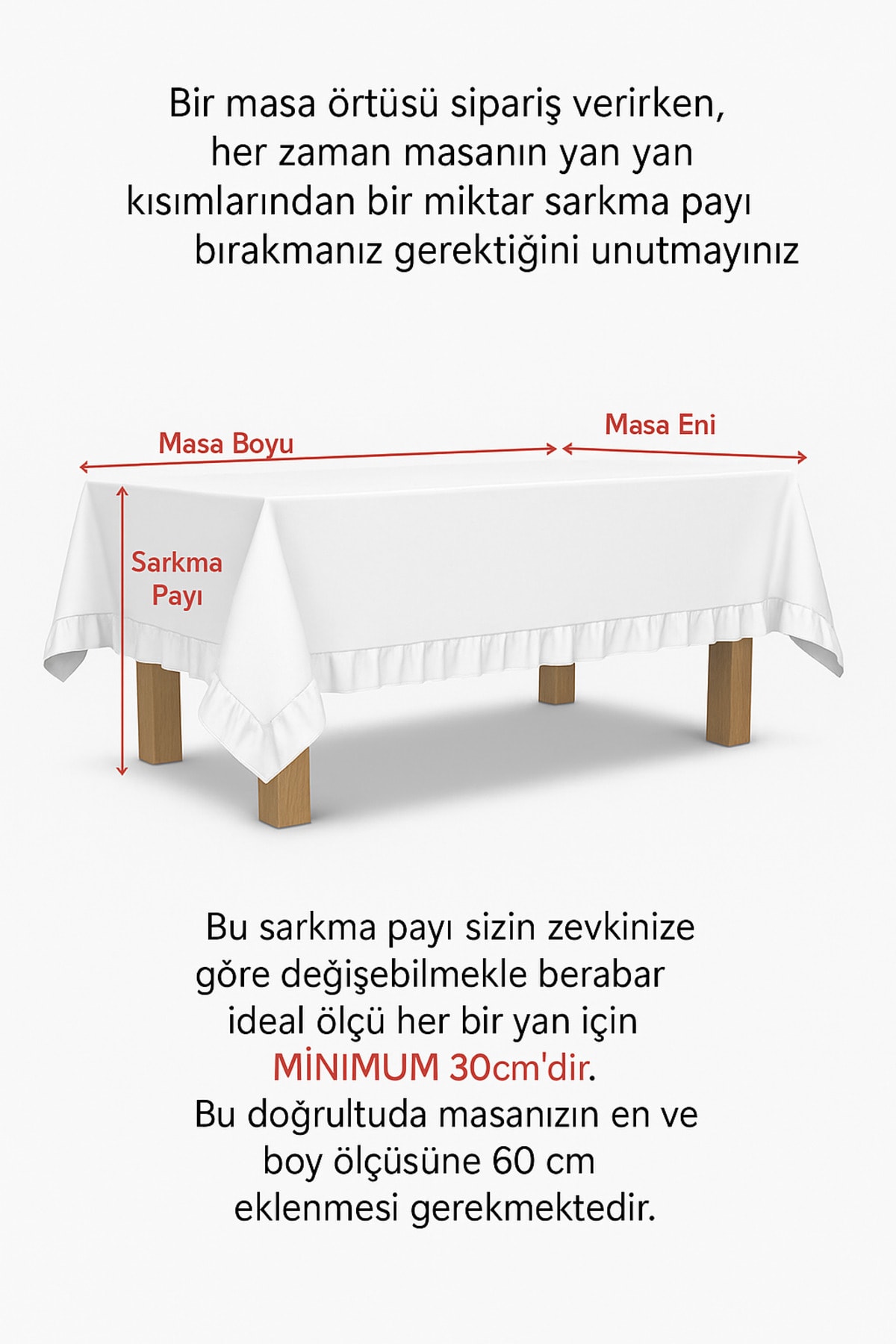 Fırfırlı Ham Keten Masa Örtüsü – Lacivert Masa Örtüsü