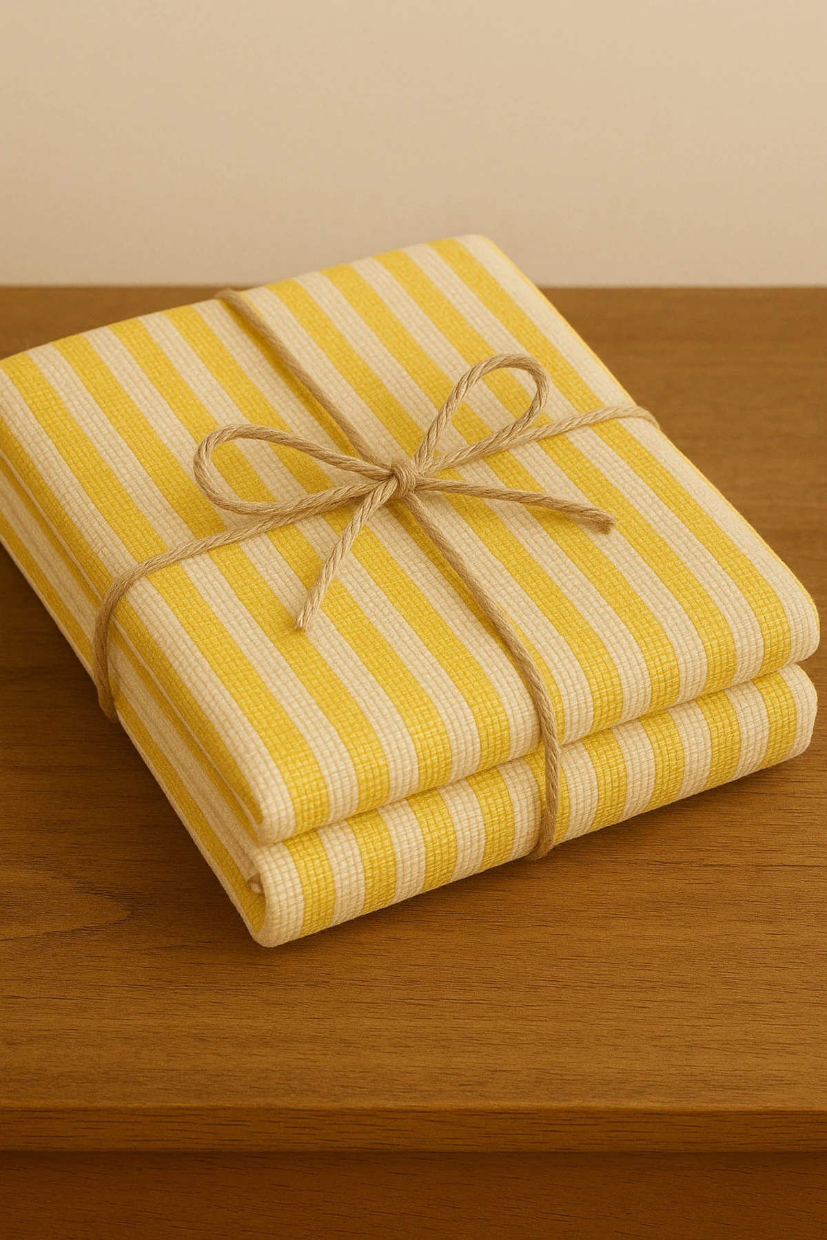 Çizgili Keten Masa Örtüsü – 140x240 cm Yemek ve Piknik Örtüsü