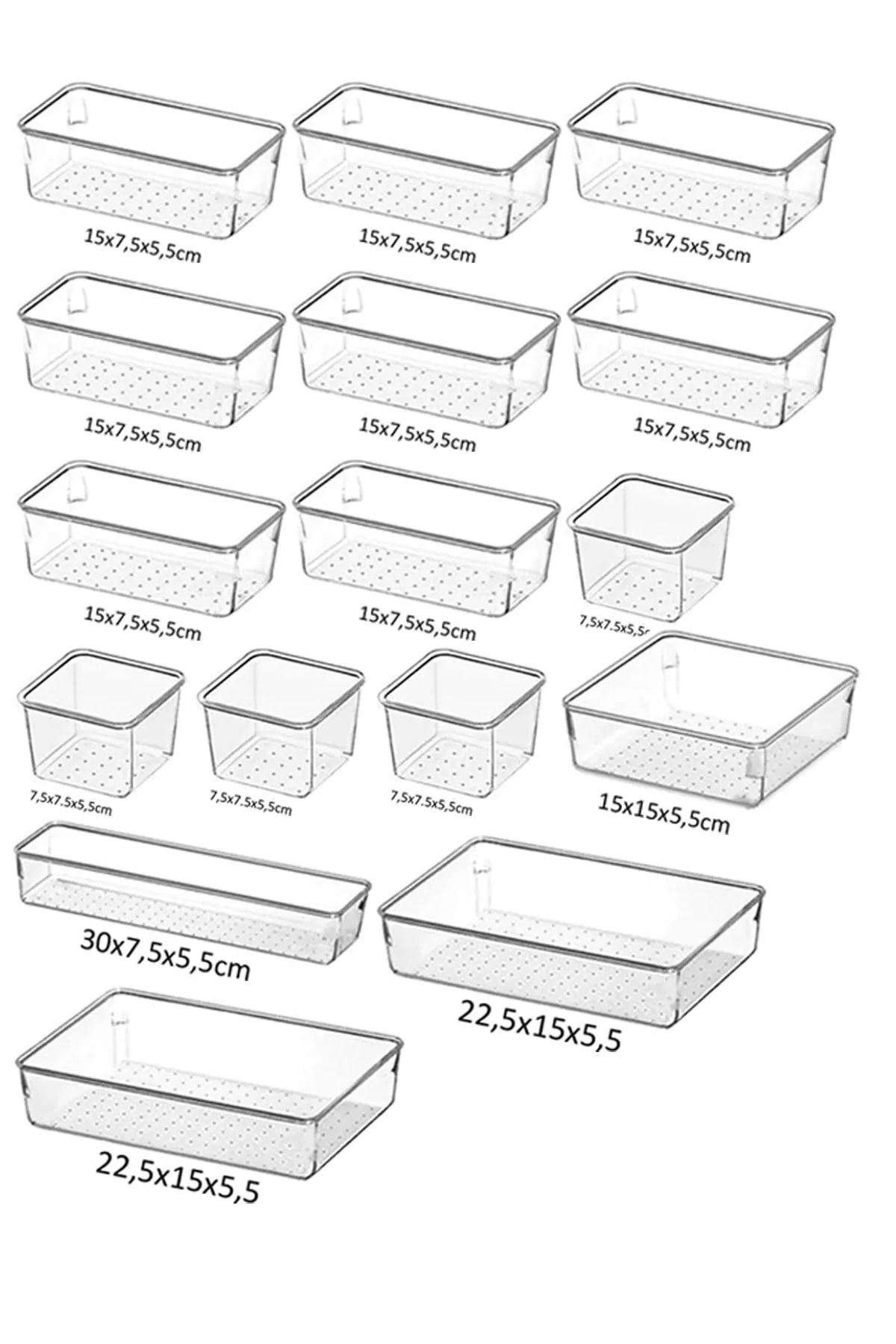 16 Adet Modüler Çekmece Içi Düzenleyici Masaüstü Organizer Banyo Makyaj Takı Düzenleyici Ofis