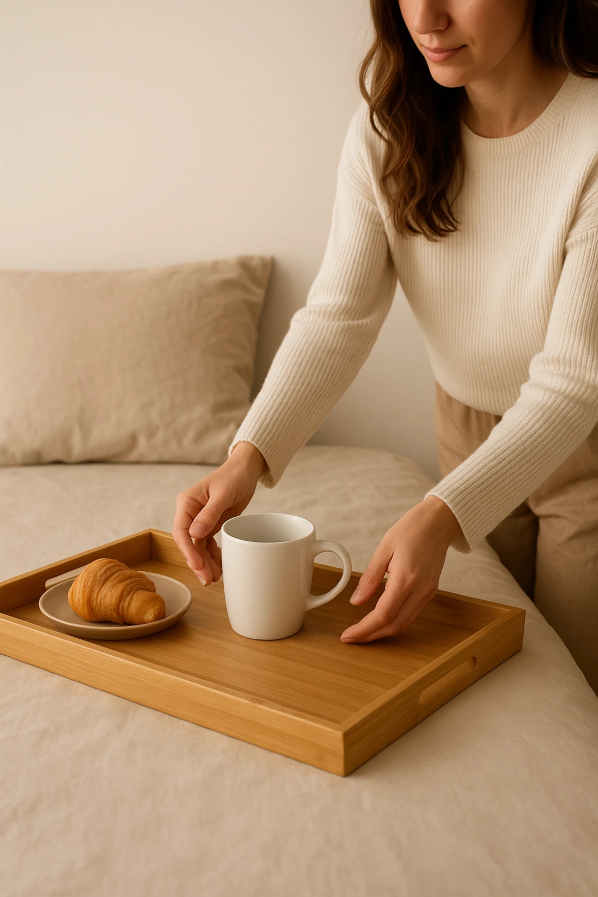 Doğal Bambu 3’lü Tepsi Seti | Servis ve Sunum Tepsisi – Mutfak & Kahvaltı Tepsisi