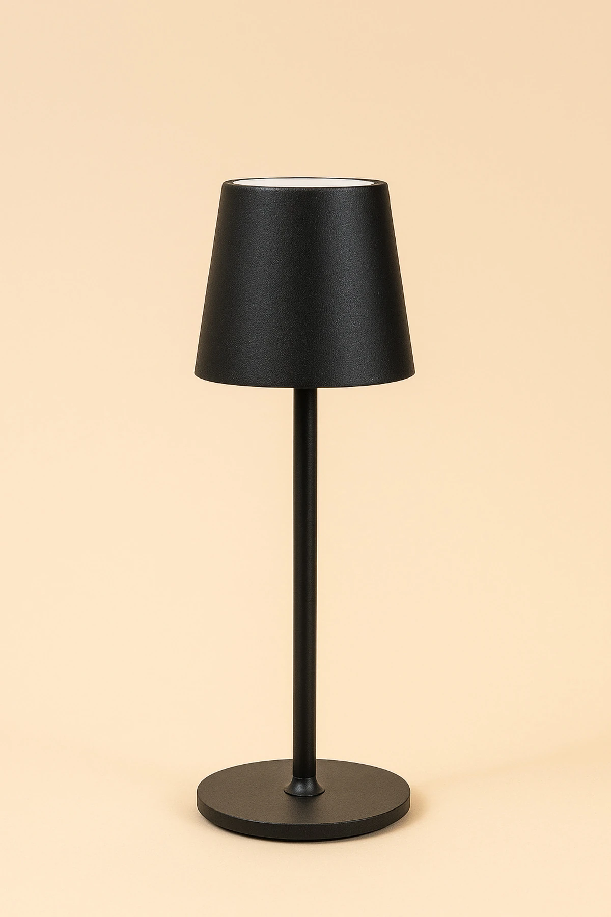 Metal Şarjlı Masa Lambası | Modern Masa ve Gece Lambası - Siyah