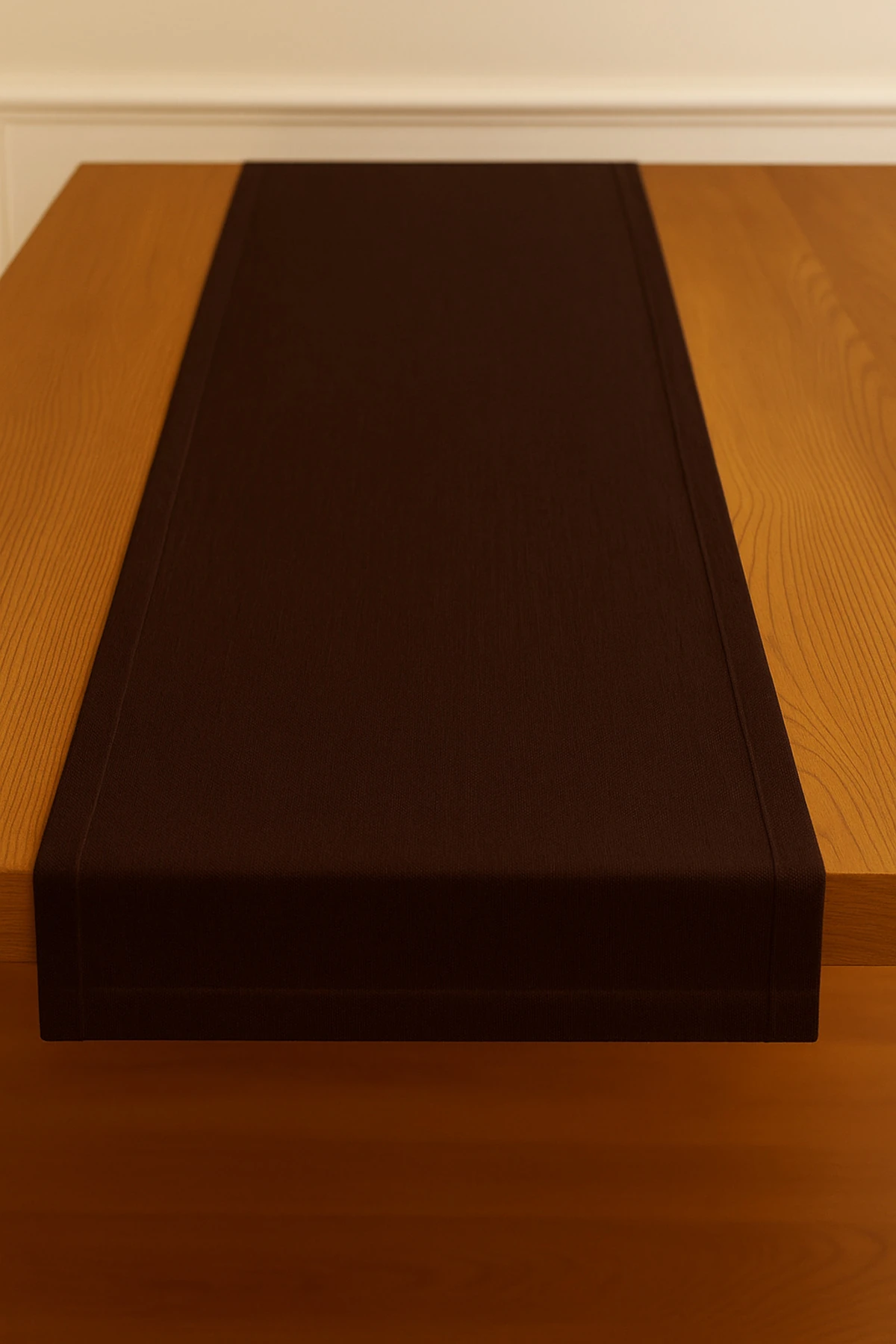 Keten Runner - Masa Üstü Dekoratif Runner 40x150 cm - Kahverengi