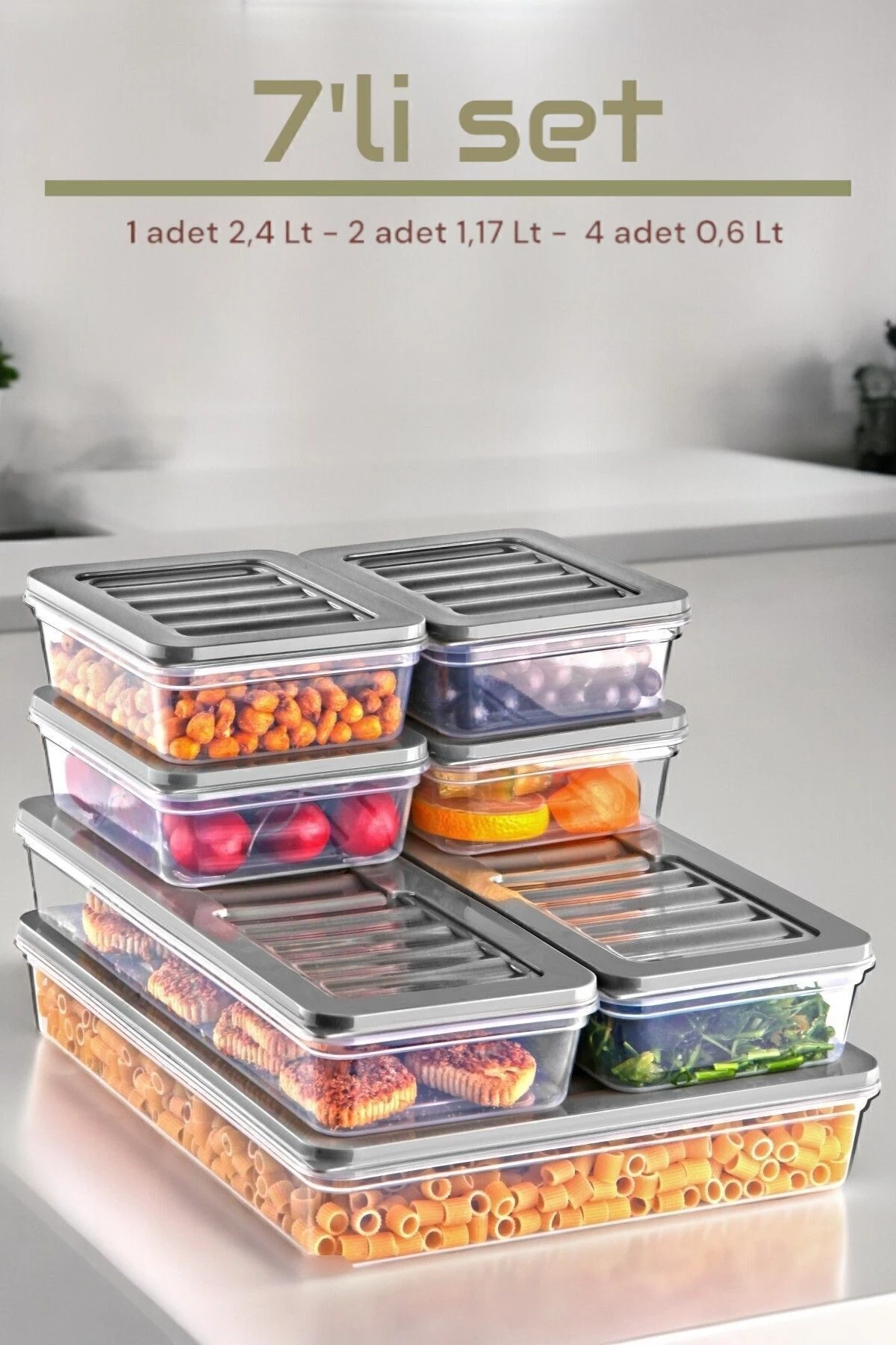 Buzdolabı Saklama Kabı Düzenleyici 7'li Set