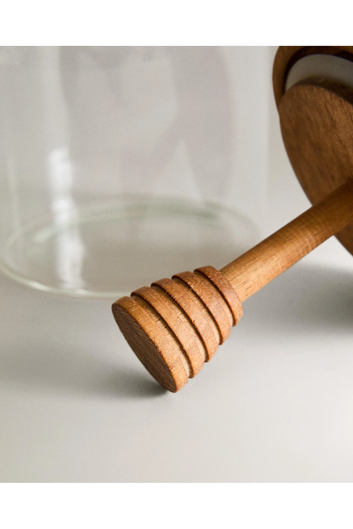 Akasya Kapaklı Borosilikat Cam Bal Kavanozu