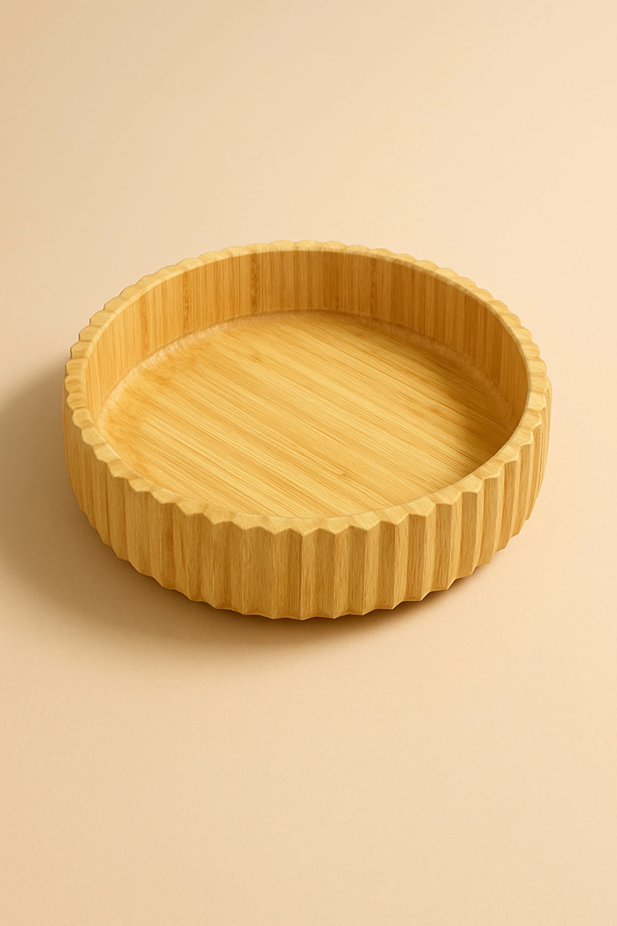 Bambu Salata & Servis Kasesi – Dekoratif Dilimli Tasarım