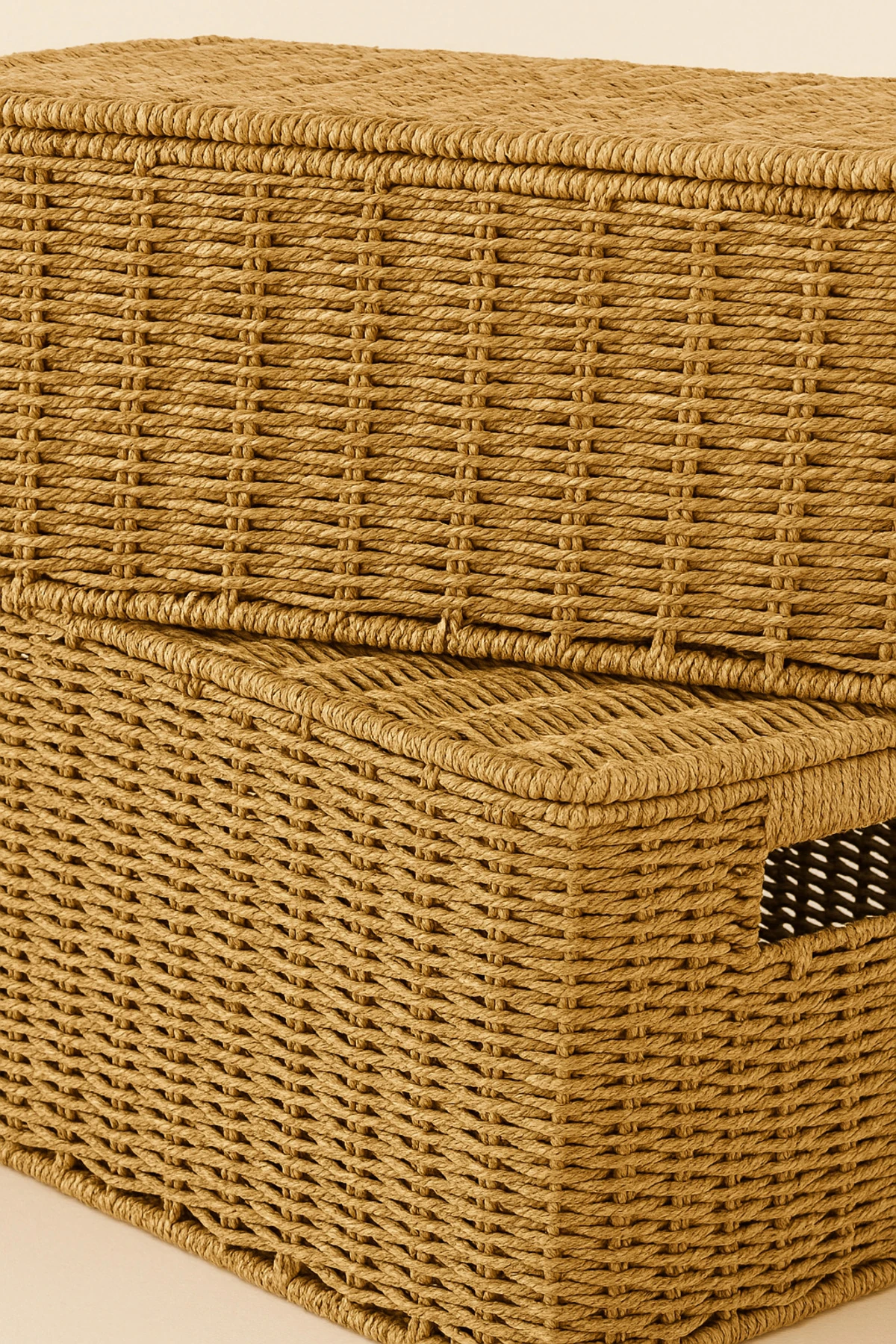 3’lü Hasır Görünümlü Saklama Sepeti Seti | Küçük - Orta - Büyük