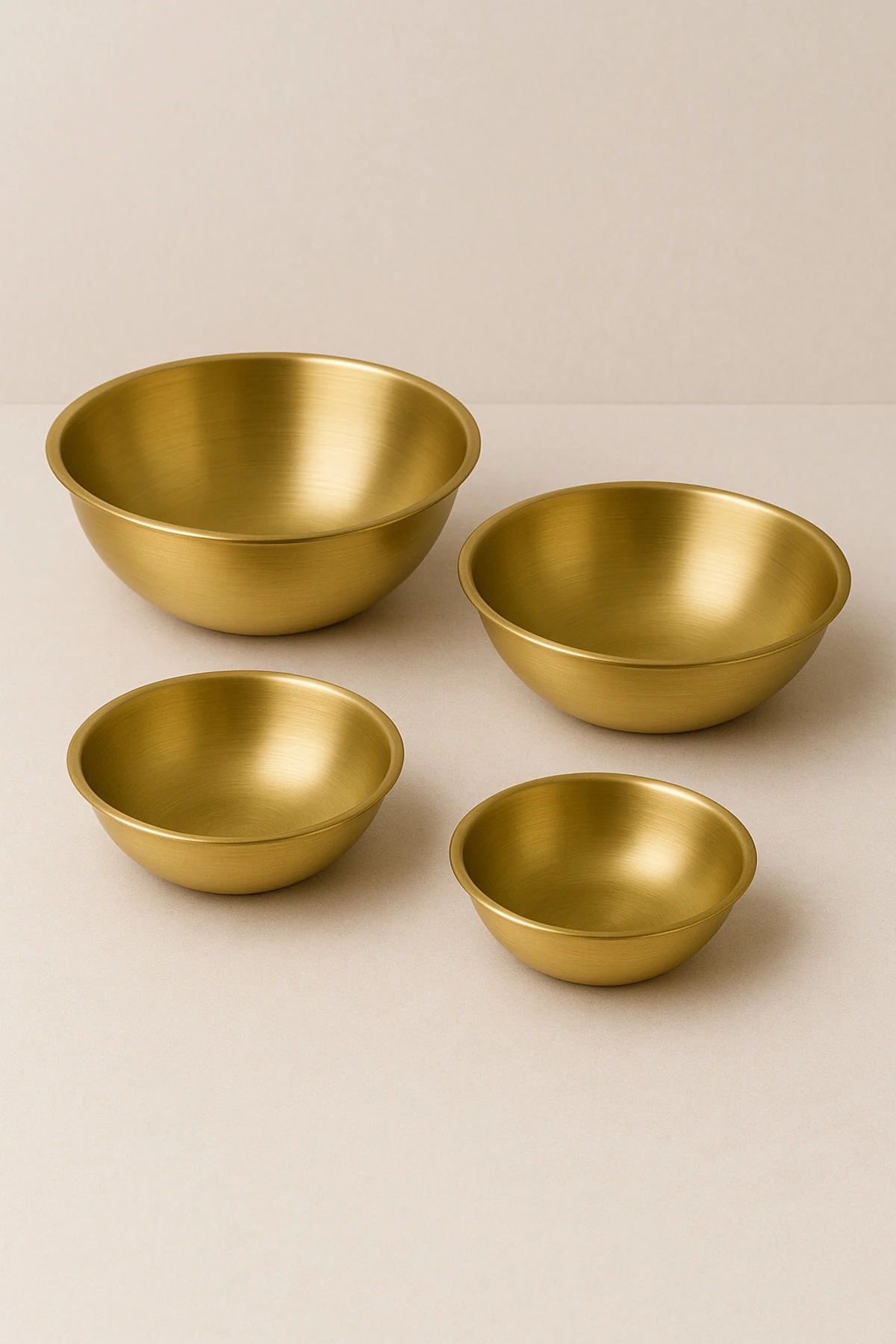 4’lü Gold Paslanmaz Çelik Kase Seti | Salata ve Karıştırma Kaseleri Seti