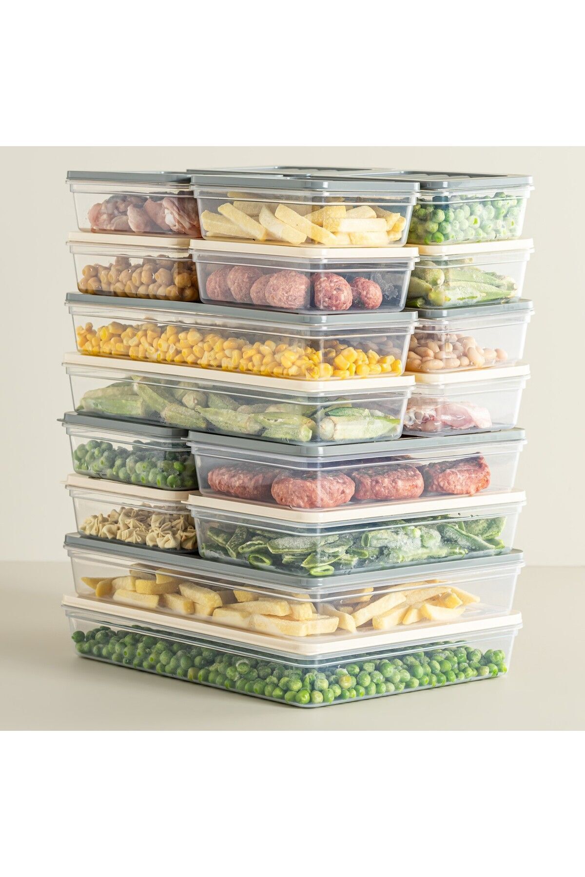 Buzdolabı Düzenleyici Buzluk ve Mikrodalga Saklama Kabı 14'lü Set