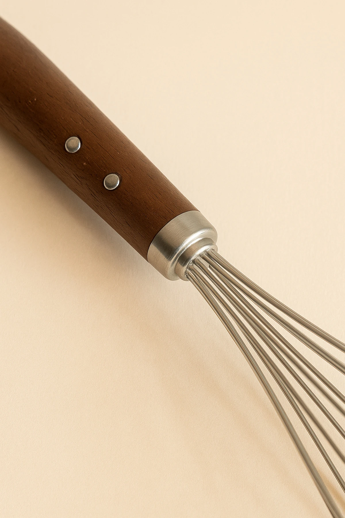 Akasya Saplı Paslanmaz Çırpıcı | 34 cm