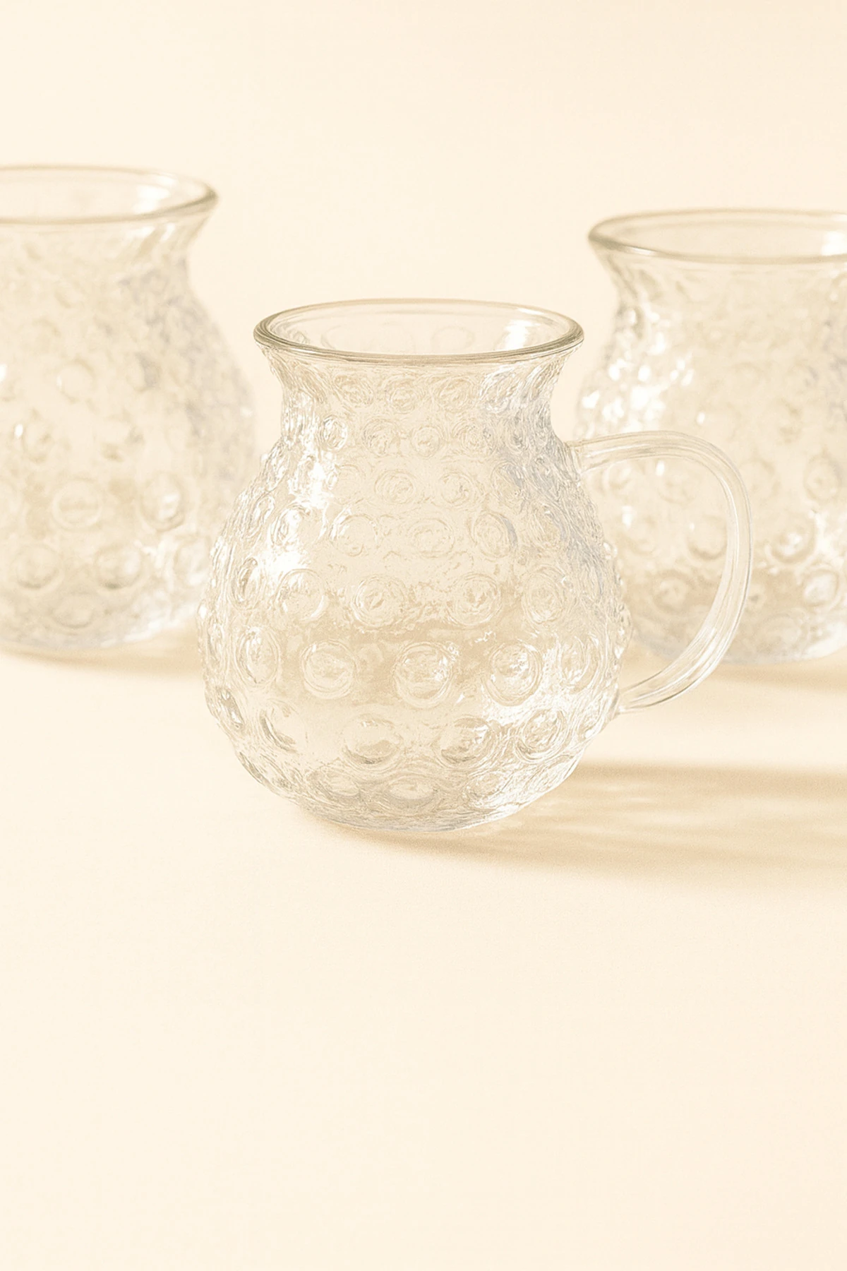 Bubble Desenli 6’lı Cam Çay Bardağı Seti | Isıya Dayanıklı Borosilikat Cam