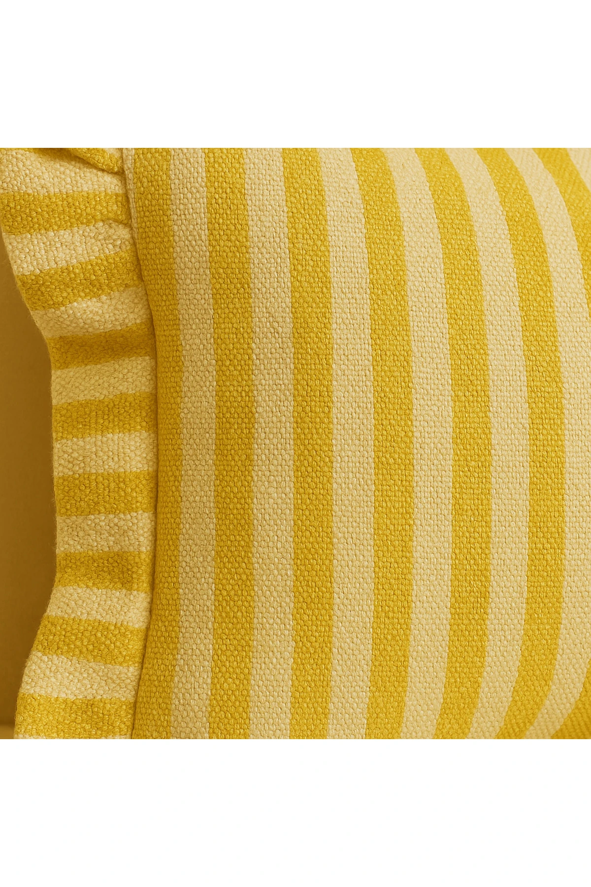 2’li Çizgili Fırfırlı Keten Kırlent Kılıfı Seti – 43x43 ve 50x30 cm