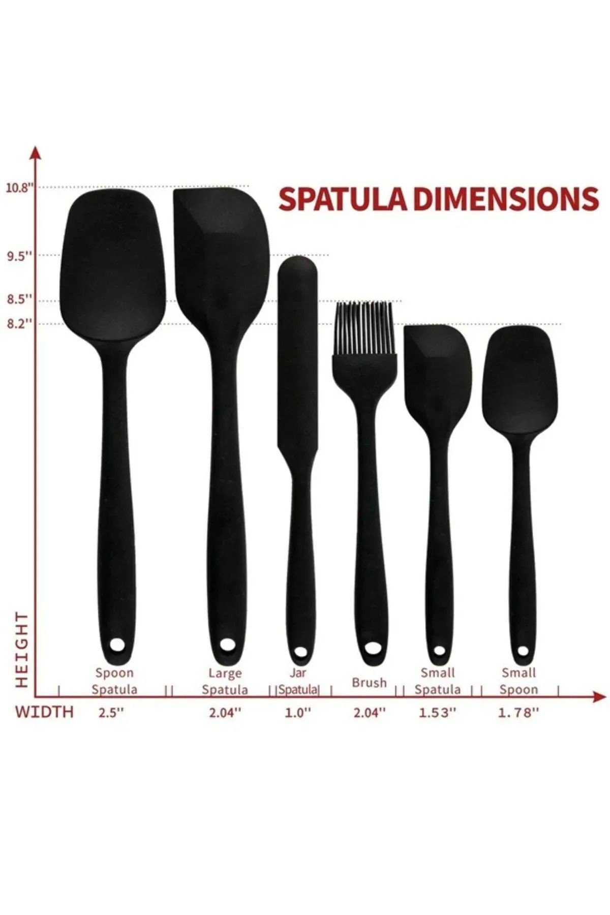 13 Parça Silikon ve Teflon Spatula Seti | Pişirme ve Servis Gereçleri