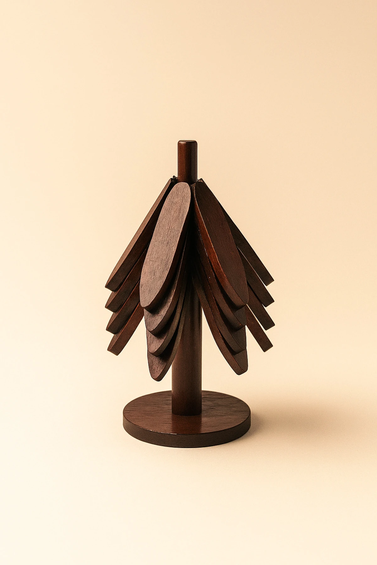 Akasya Ahşap Nihale Seti | 4’lü Standlı Dekoratif Nihale Takımı