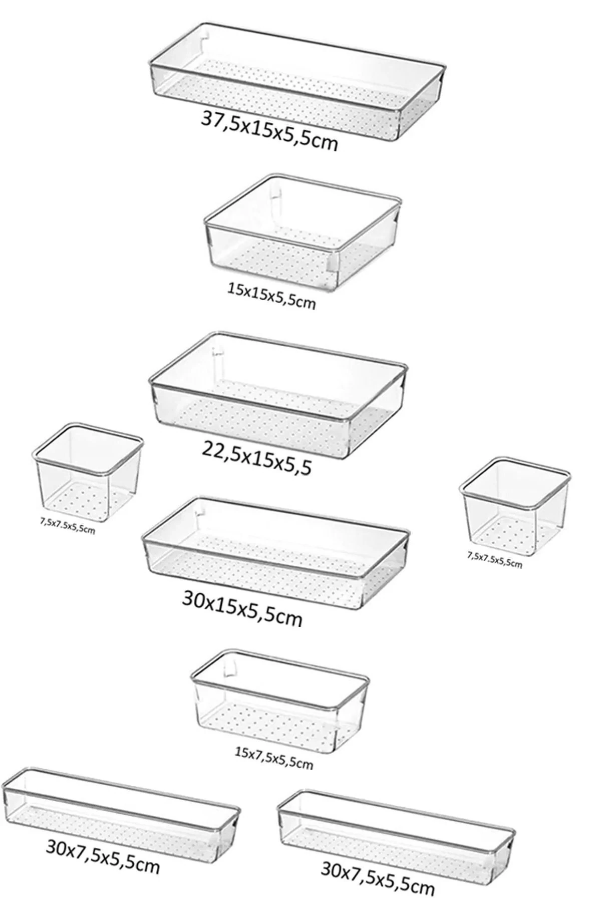 9 Adet Modüler Çekmece Içi Düzenleyici Masaüstü Organizer Banyo Makyaj Takı Düzenleyici Ofis