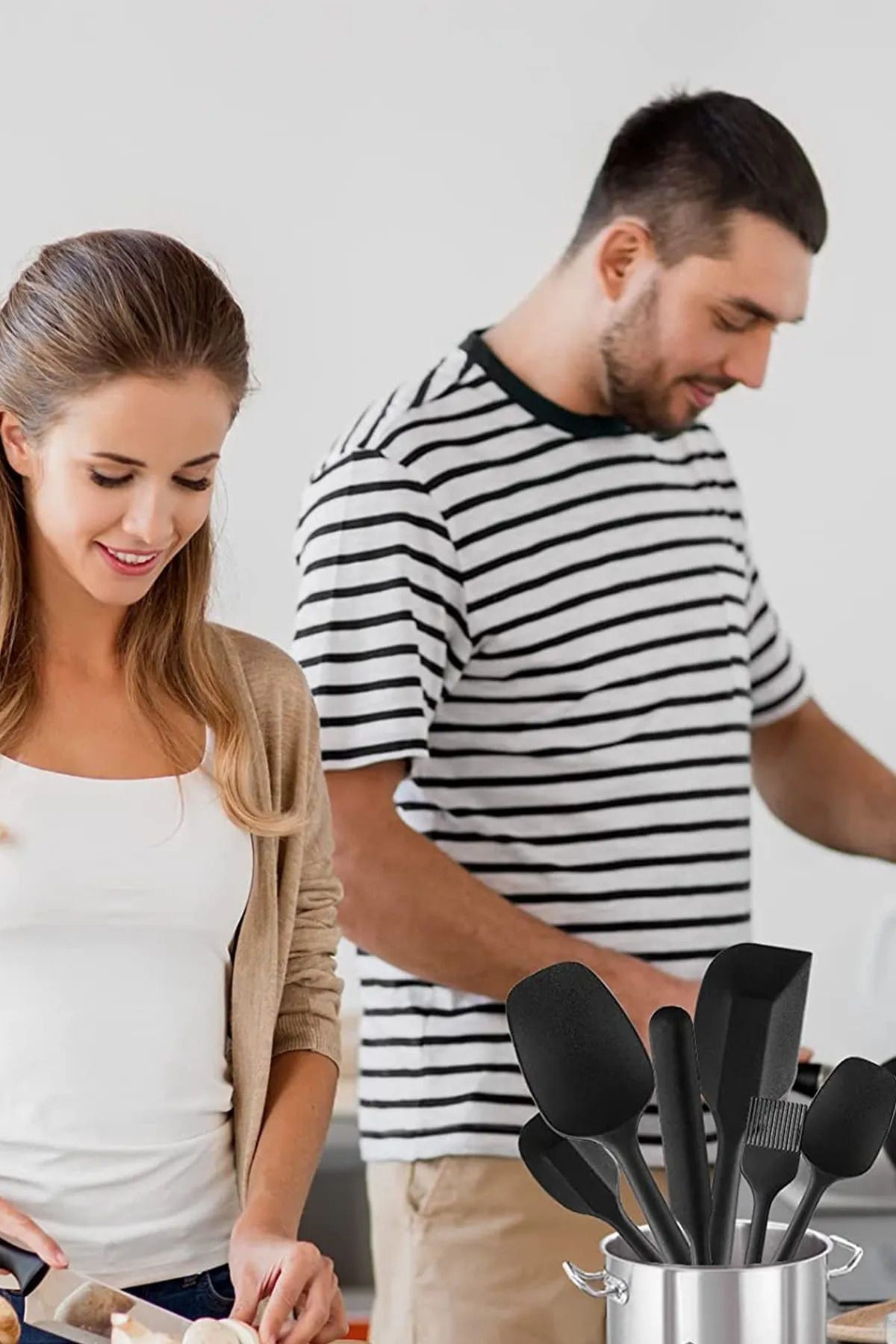 13 Parça Silikon ve Teflon Spatula Seti | Pişirme ve Servis Gereçleri