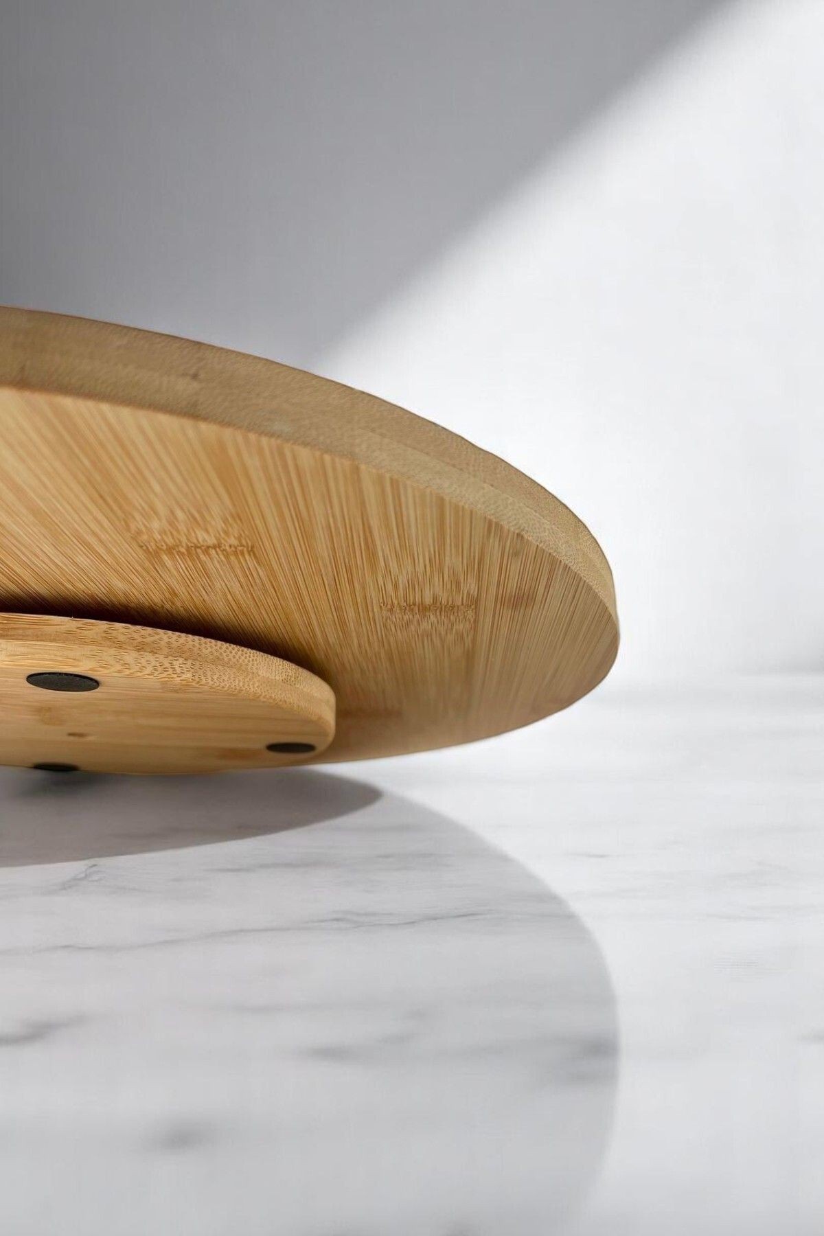 Bambu 31 cm Dönerli Pizza Tahtası – Peynir & Kahvaltı Servis Sunum Tabağı