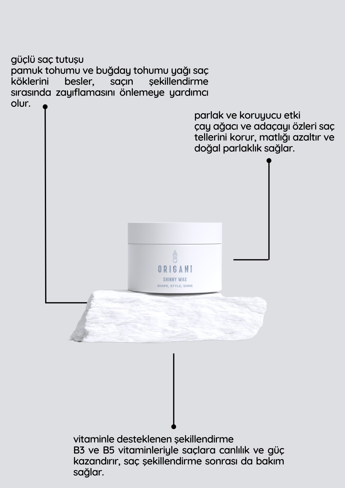 Shinny Wax – Saç Şekillendirici Wax