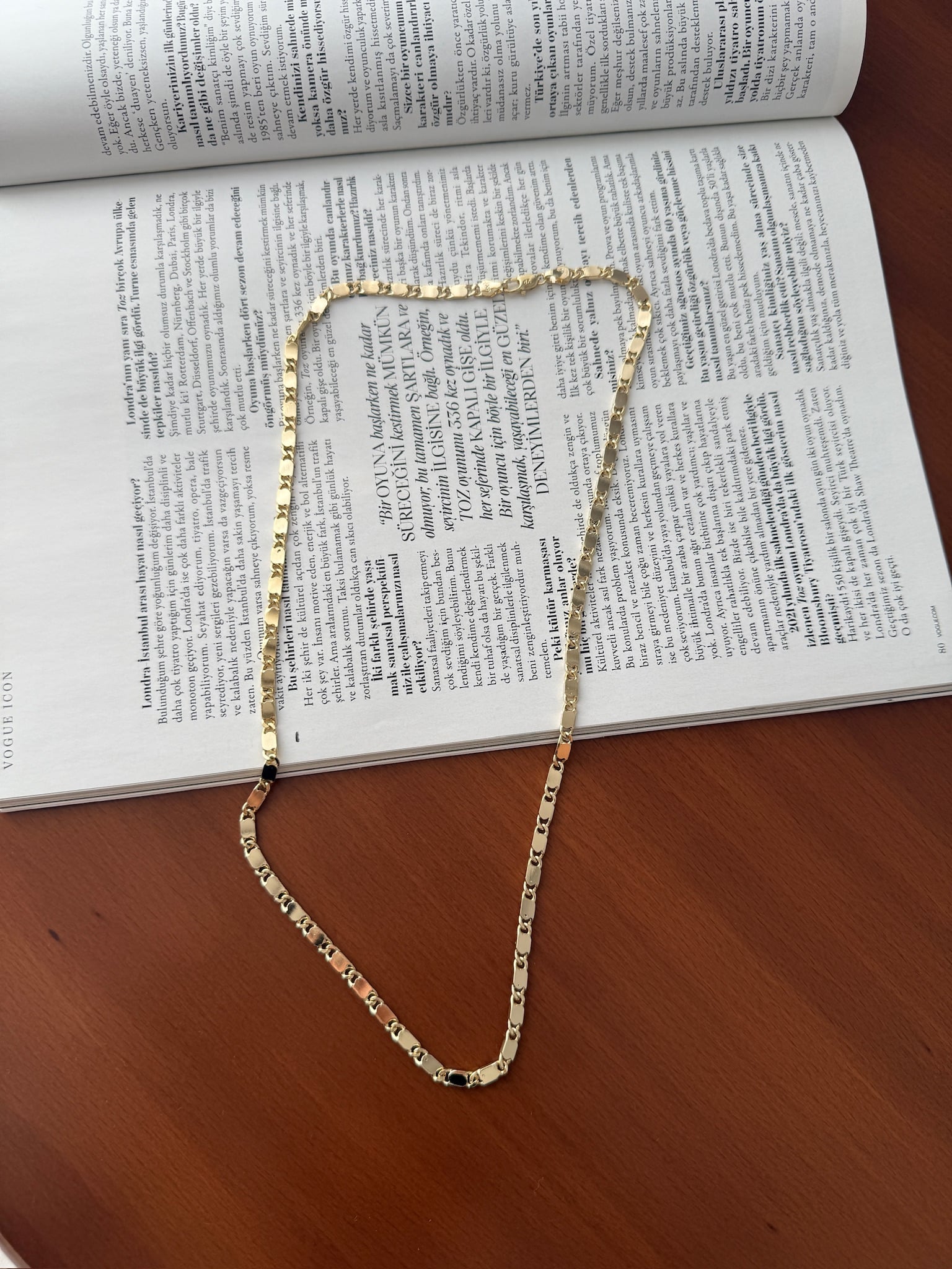 Vip 14K Damla Pullu Kolye