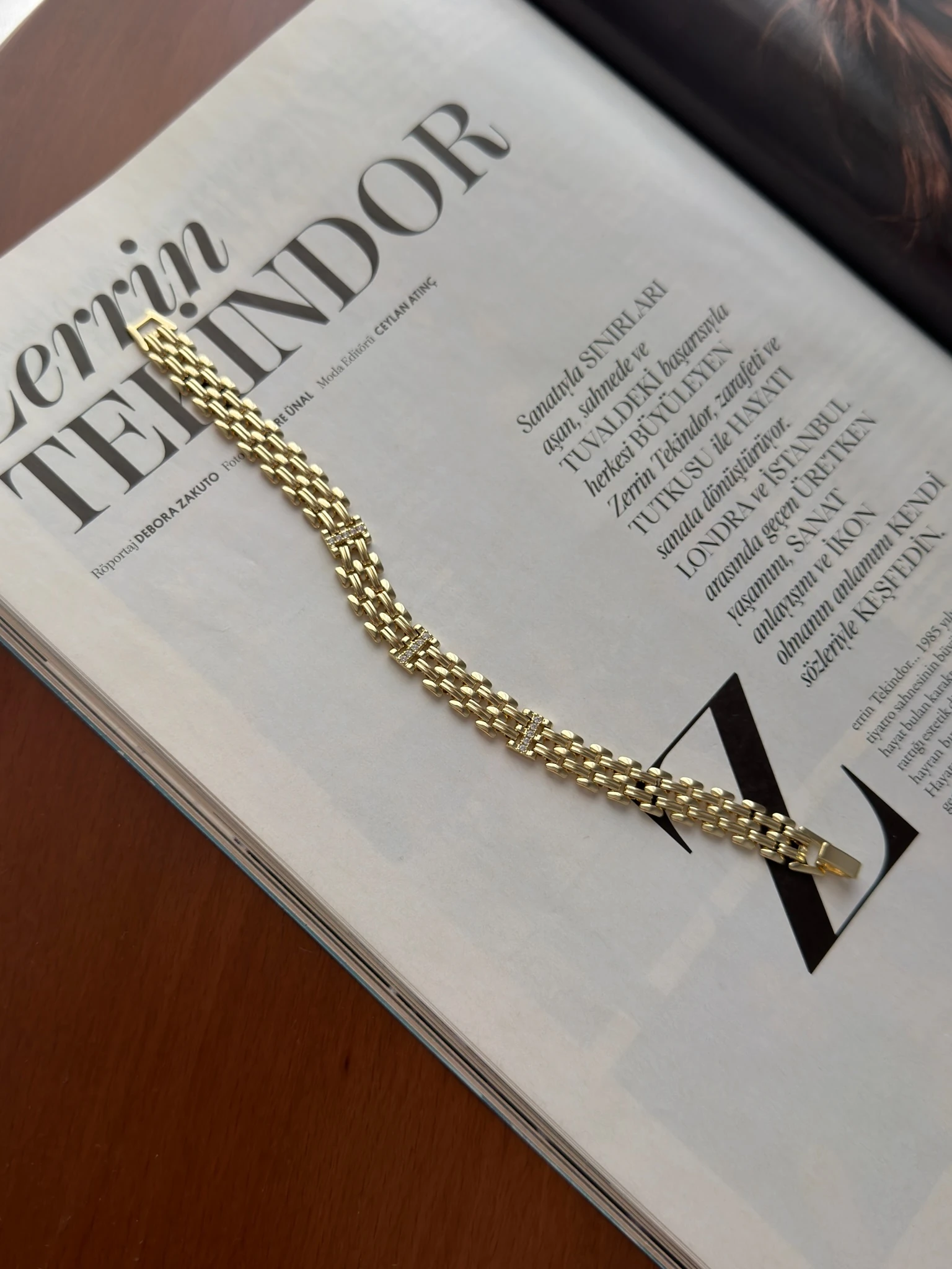 Vip 14K Klasik Düz Dikdörtgen Taşlı Hasır Künye