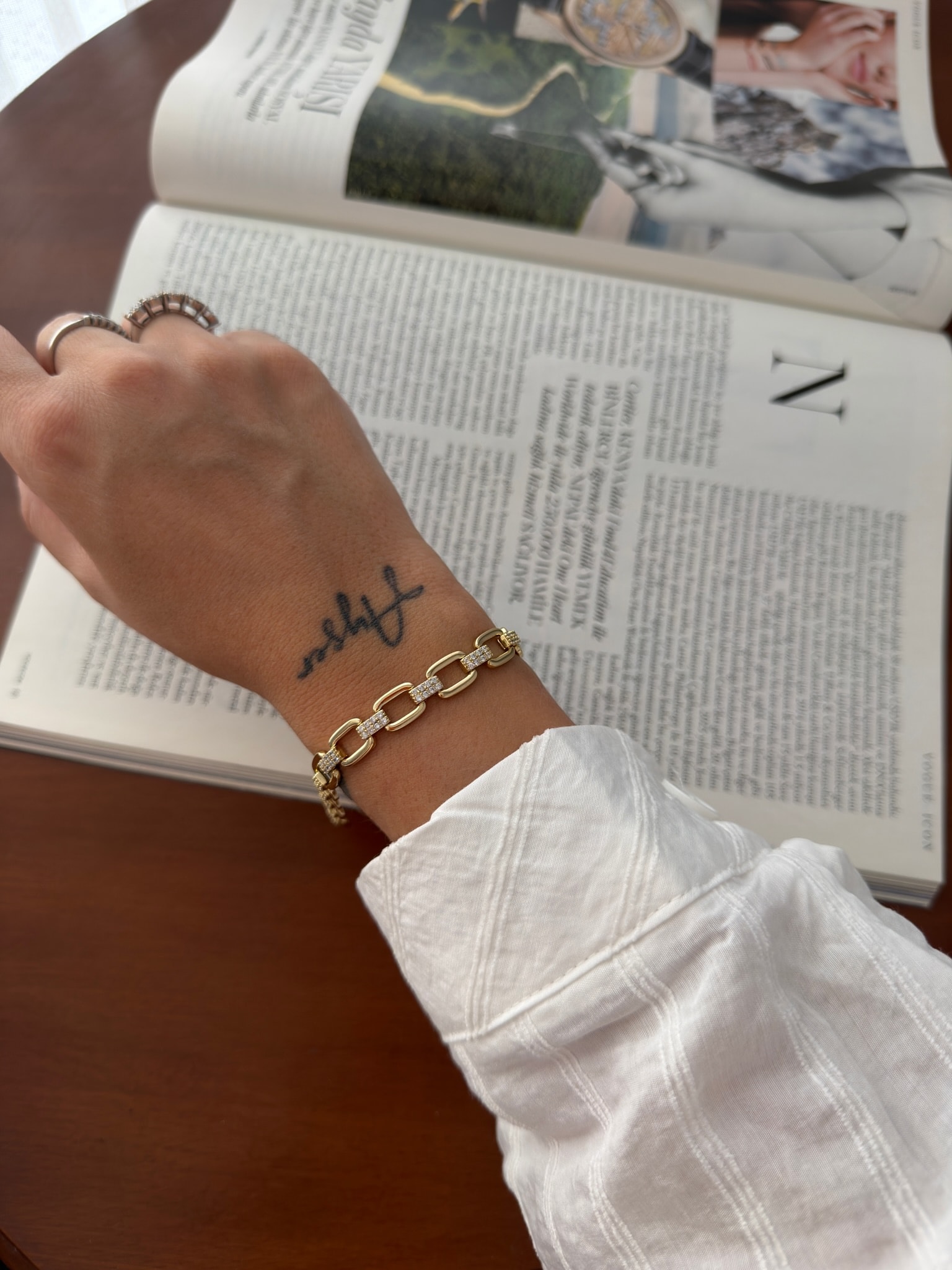 Vip 14K Damla Kuyumcu Model Taşlı Künye