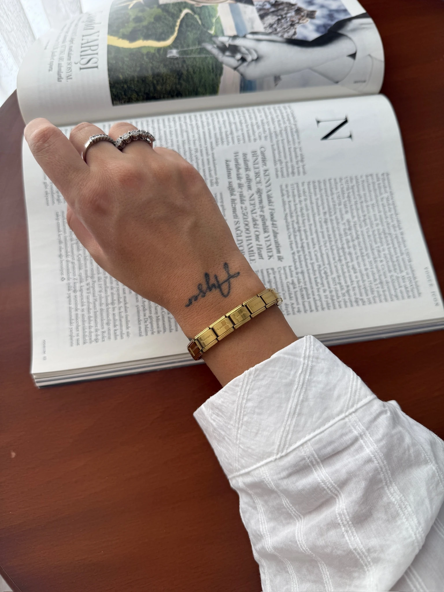 Yazılı İtalyan Bileklik