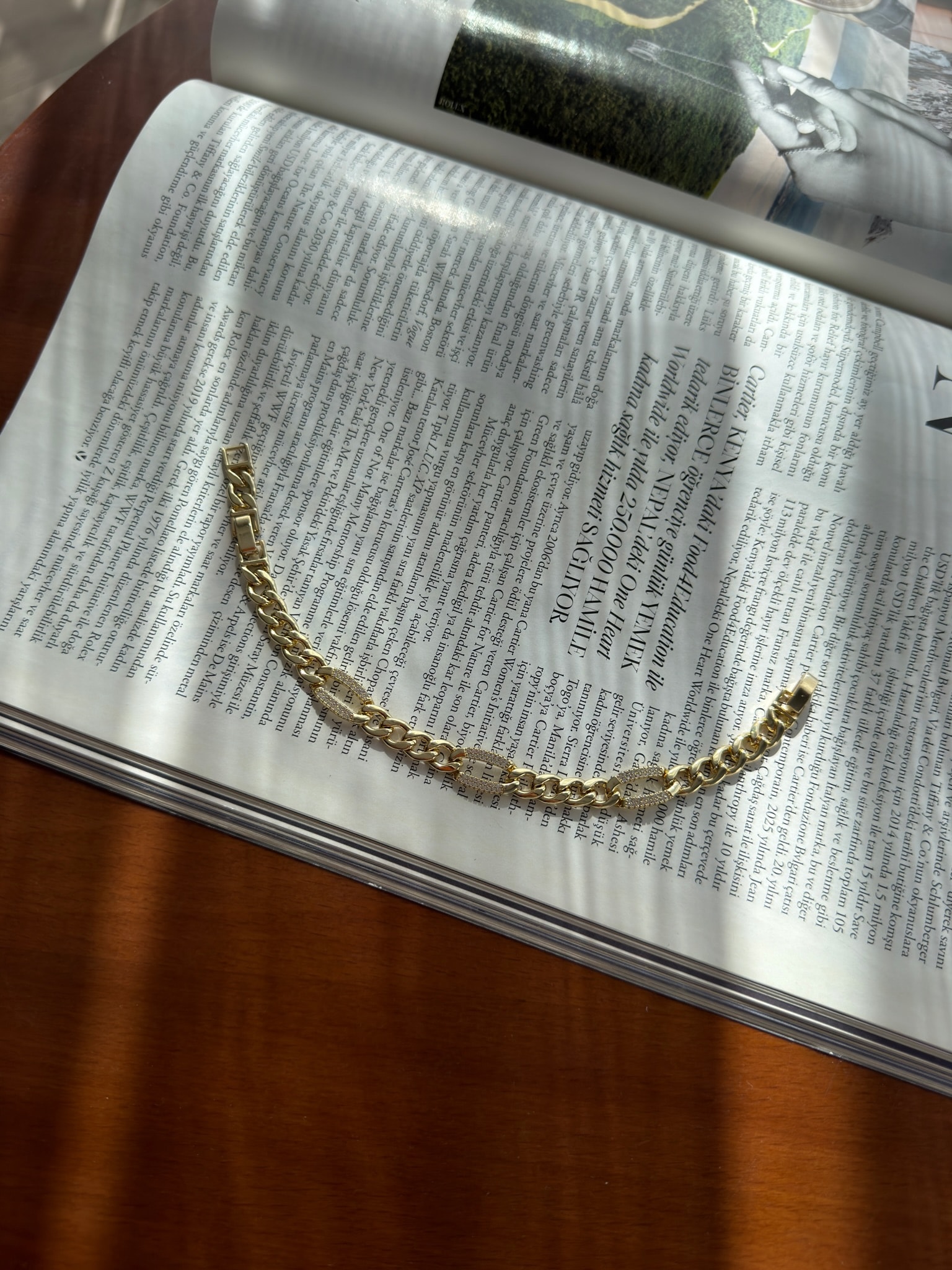 Vip 14K Oval Taşlı Kuyumcu Zincir Gurmet Künye