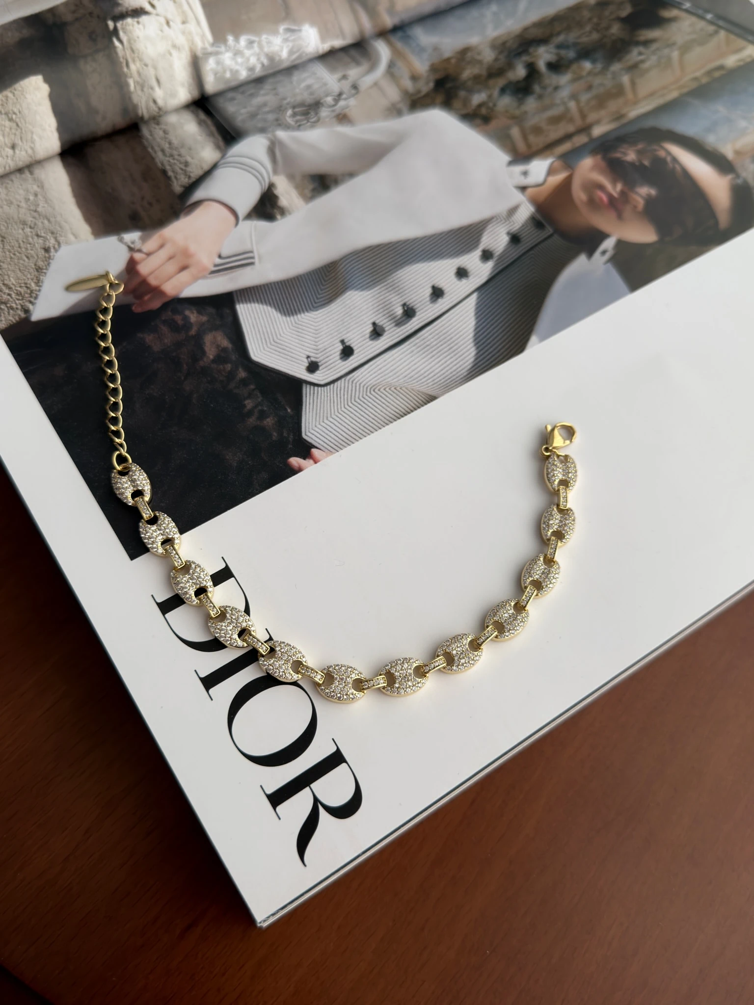 Vip 14K Full Taşlı Düğme Künye