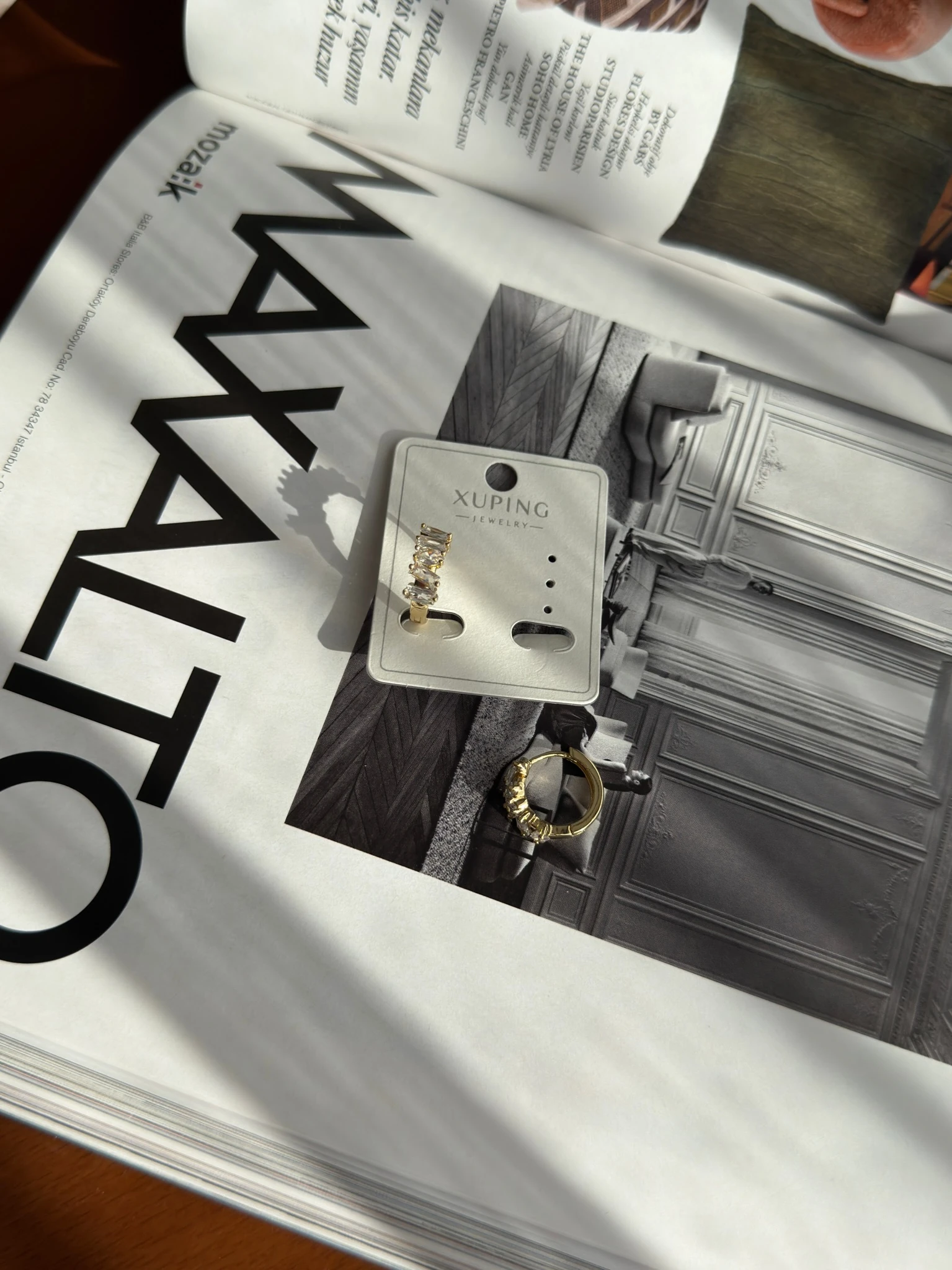 Vip 14K Çapraz Baget Küpe